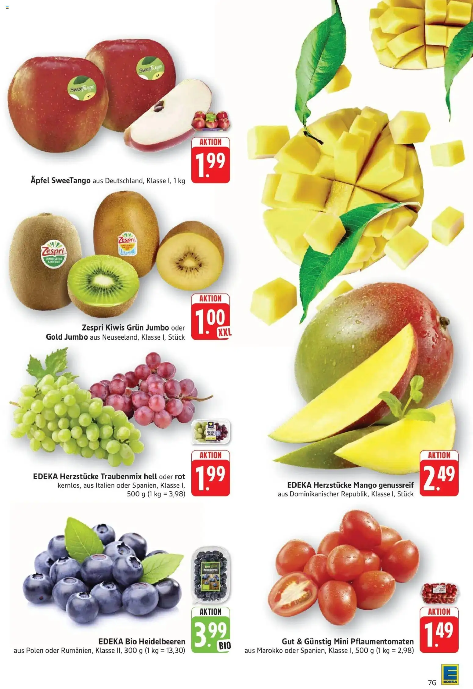 Edeka Prospekt Filderstadt-Bonlanden (ab 17.08.2026) » Angebote Online | Seite: 7 | Produkte: Äpfel, Heidelbeeren, Mango