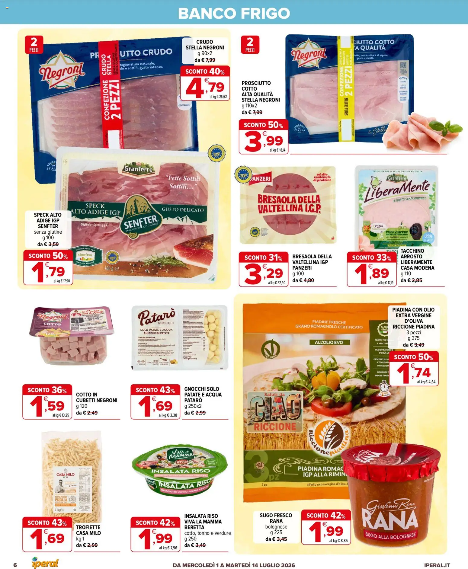 Volantino Iperal del 01/07/2026 | Pagina: 6 | Prodotti: Verdure, Olio, Olio extra vergine, Sugo