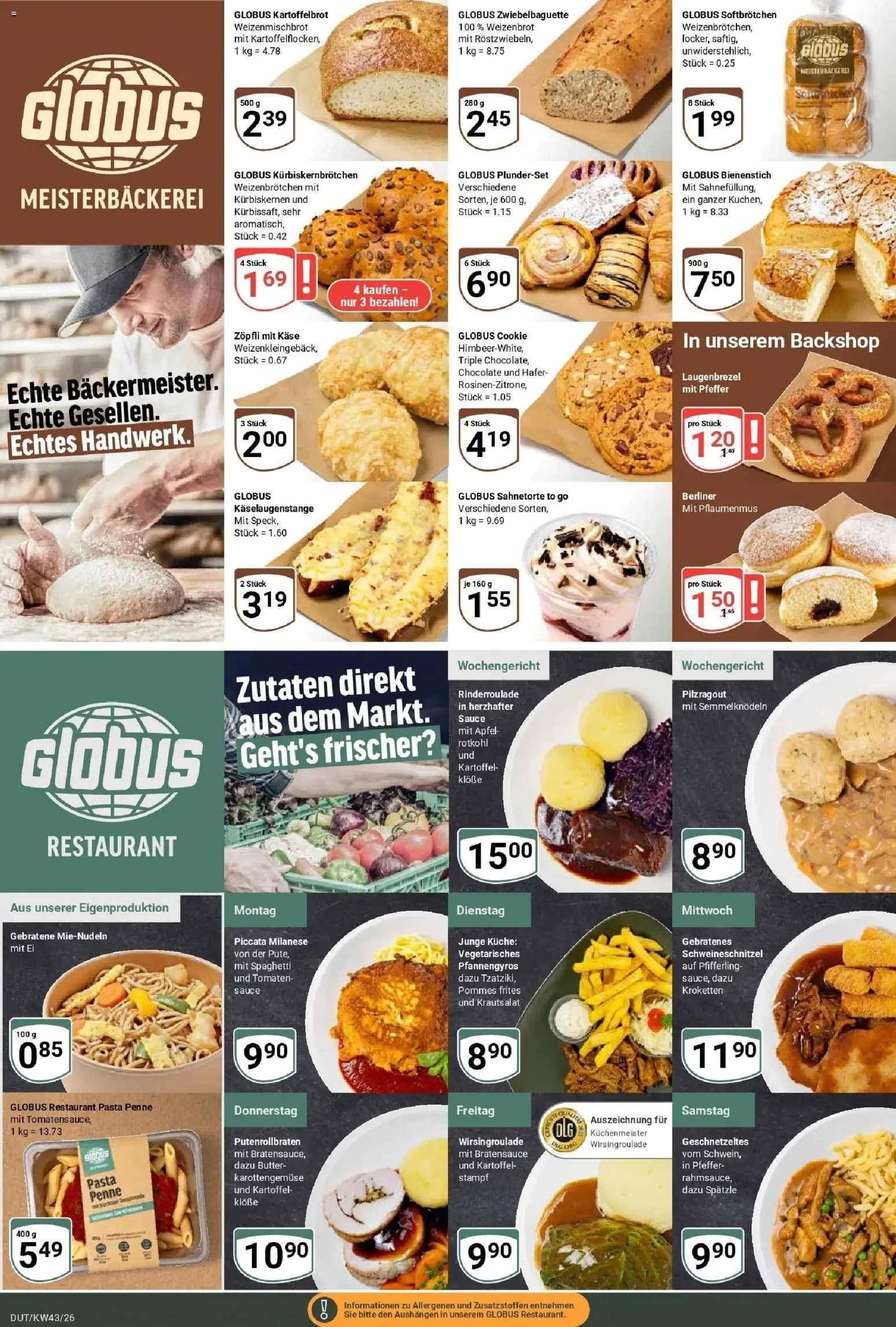 Globus Prospekt Wetzlar-Dutenhofen (ab 19.10.2026) » Angebote online | Seite: 8 | Produkte: Käse, Rotkohl, Tomaten, Pommes frites