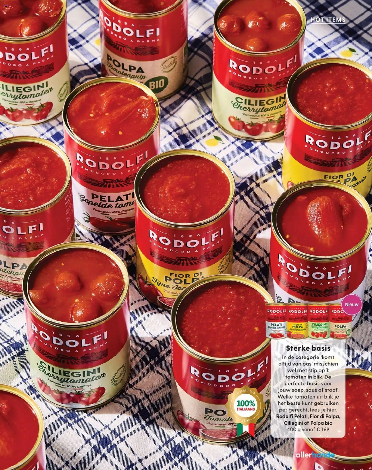 {H1} | Pagina: 11 | Producten: Tomaten, Saus