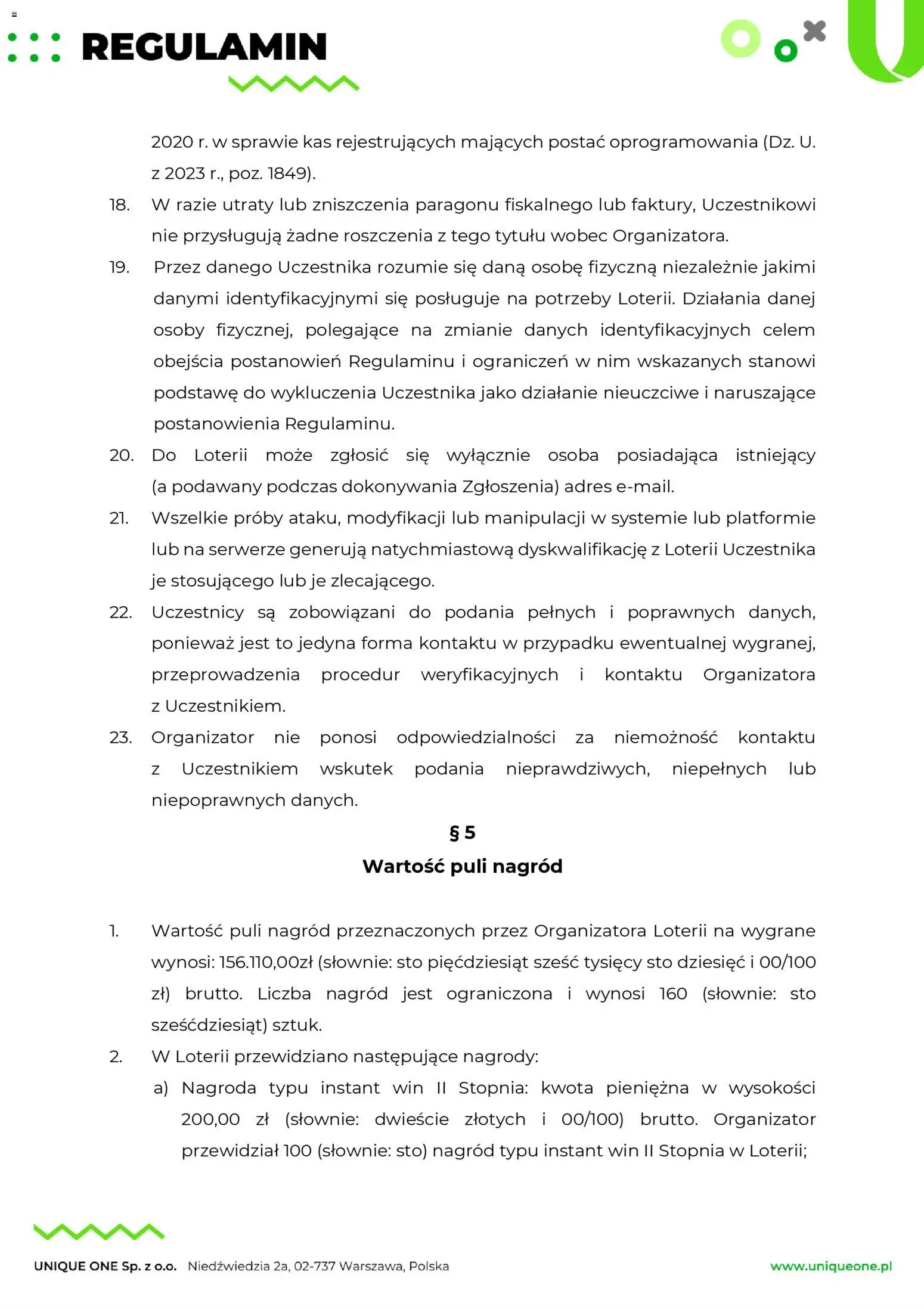 Makro Gazetka - Regulamin loterii Poczuj doskonały smak wygranej od 17.10.2025 | Strona: 9