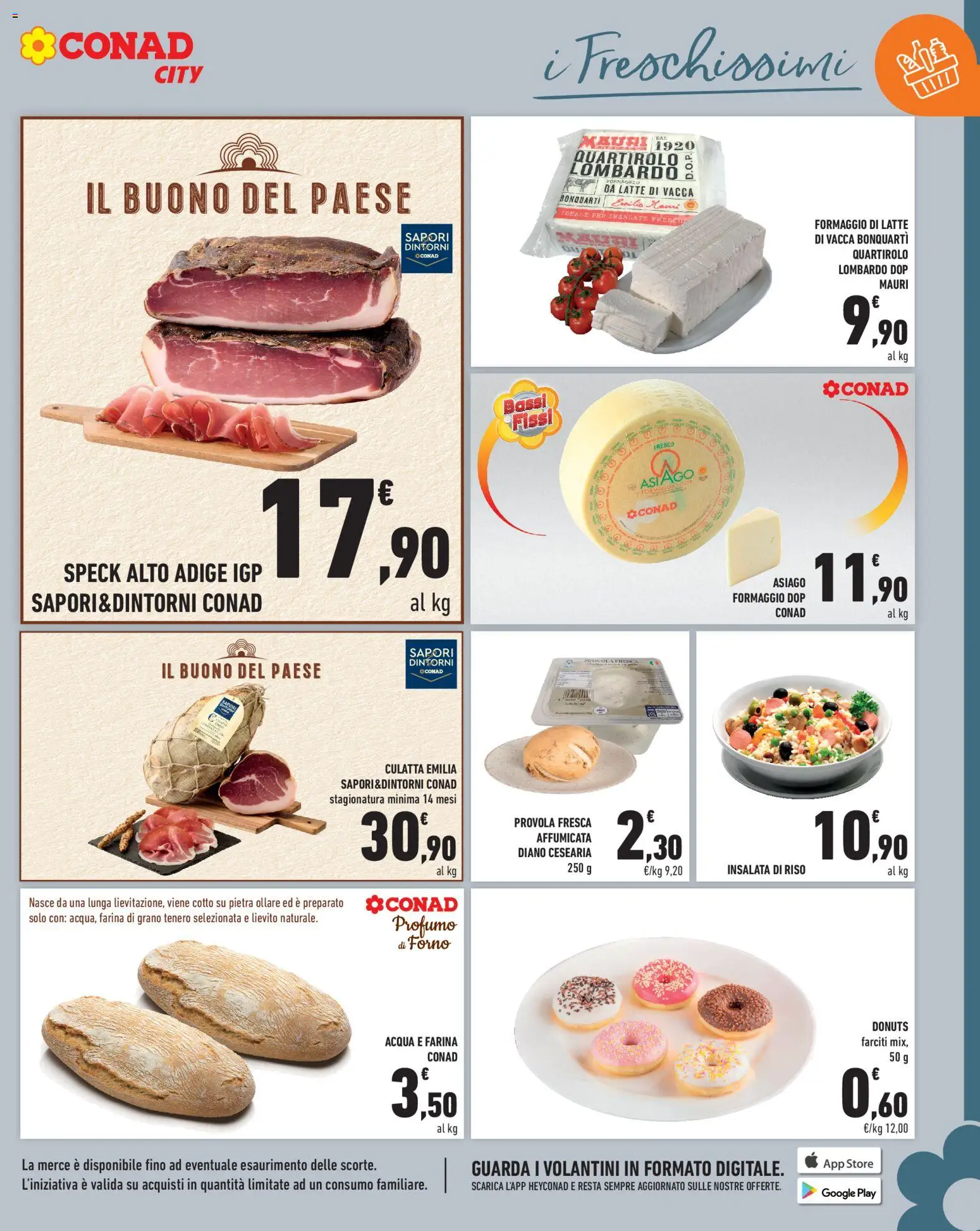 Volantino Conad del 26/06/2026 | Pagina: 5 | Prodotti: Speck, Acqua, Latte, Insalata di riso