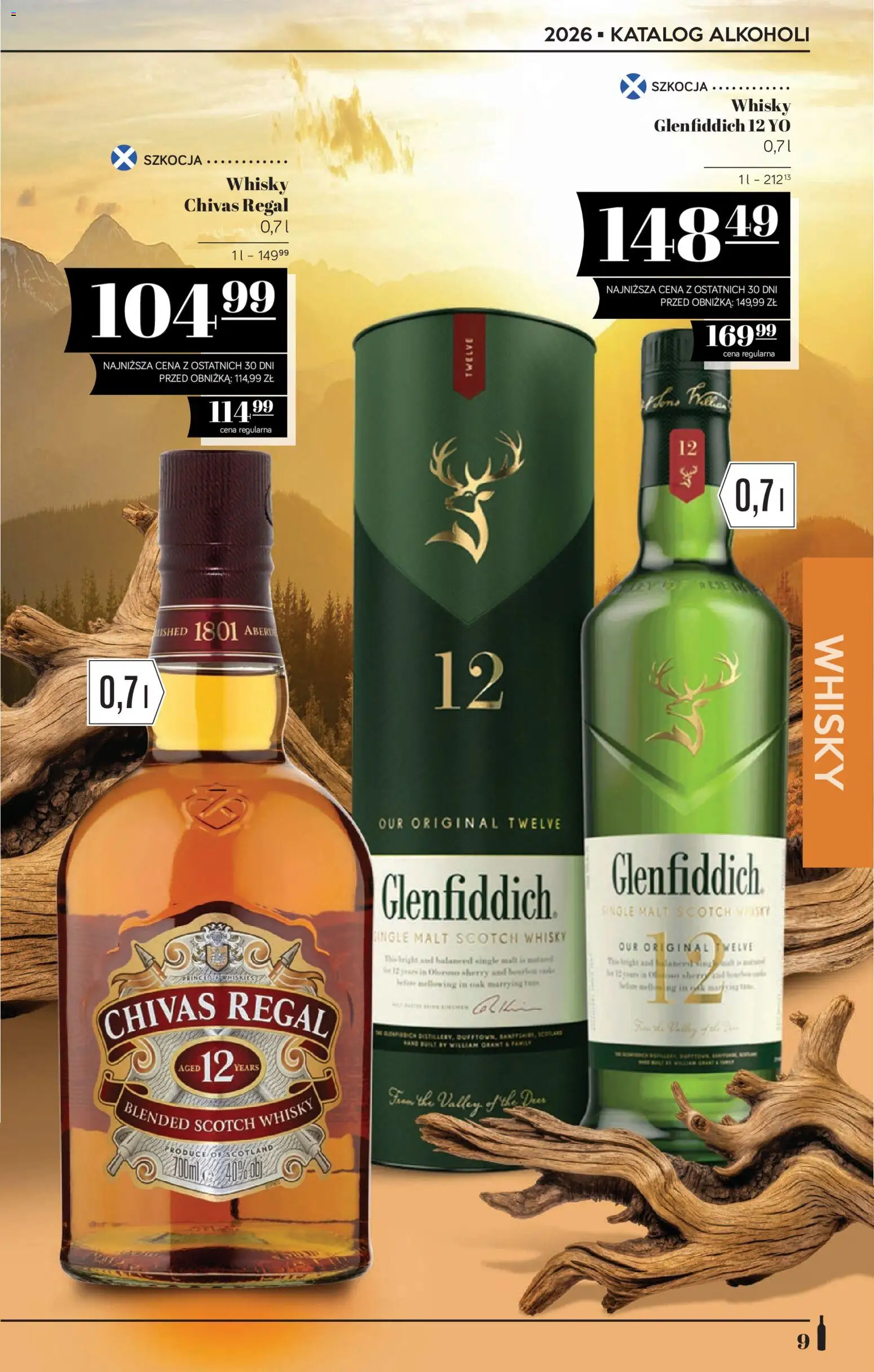 POLOmarket katalog - Alkoholi od 02.07.2026 | Strona: 9 | Produkty: Chivas Regal, Whisky Single Malt, Regał, Whisky