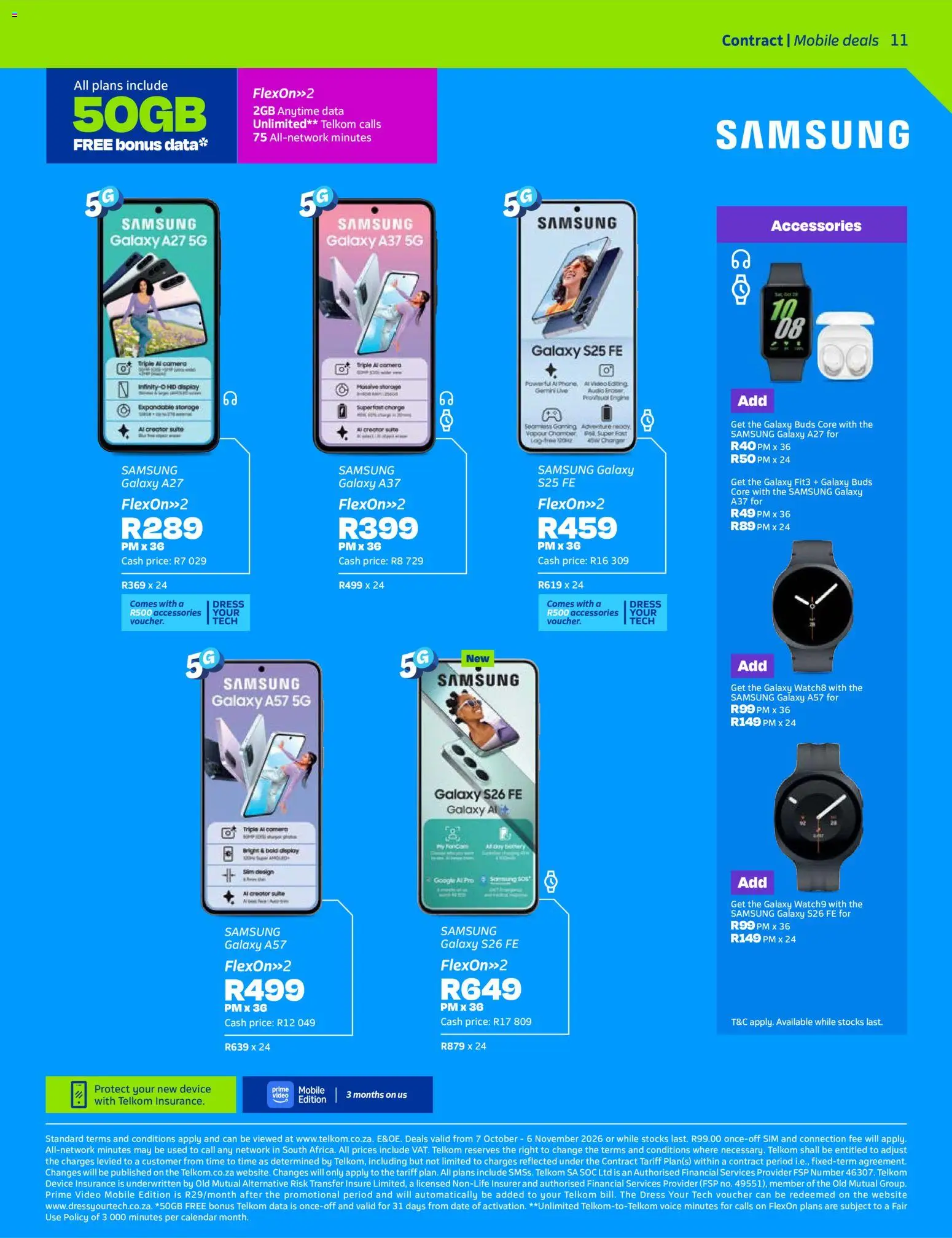 New Telkom catalogue – valid from 07/10/2026 | Page: 11 | Products: Dress, Data, Sim, Audio