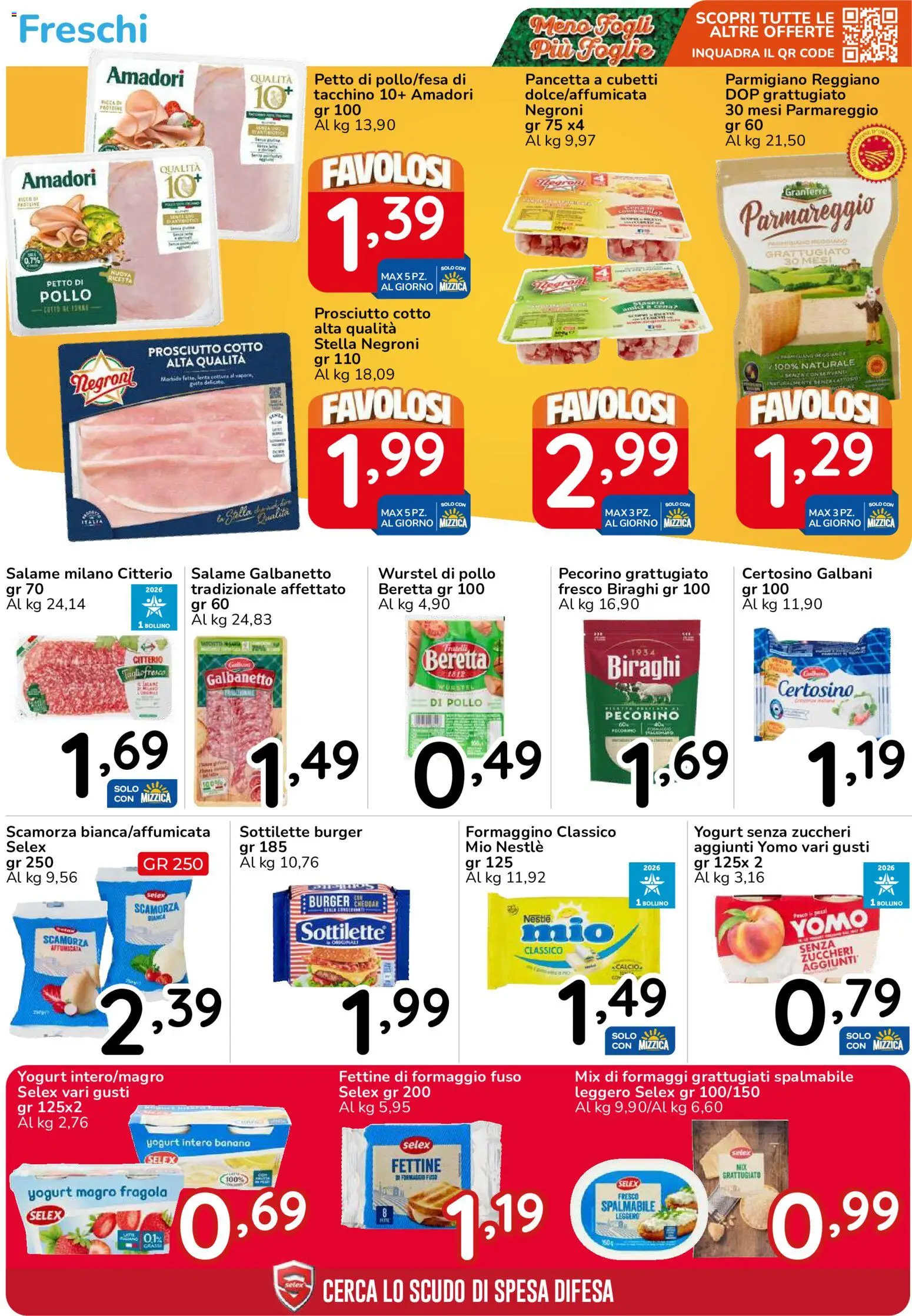 Volantino Famila del 30/09/2026 | Pagina: 9 | Prodotti: Pancetta, Cheddar, Yogurt magro, Formaggio fuso