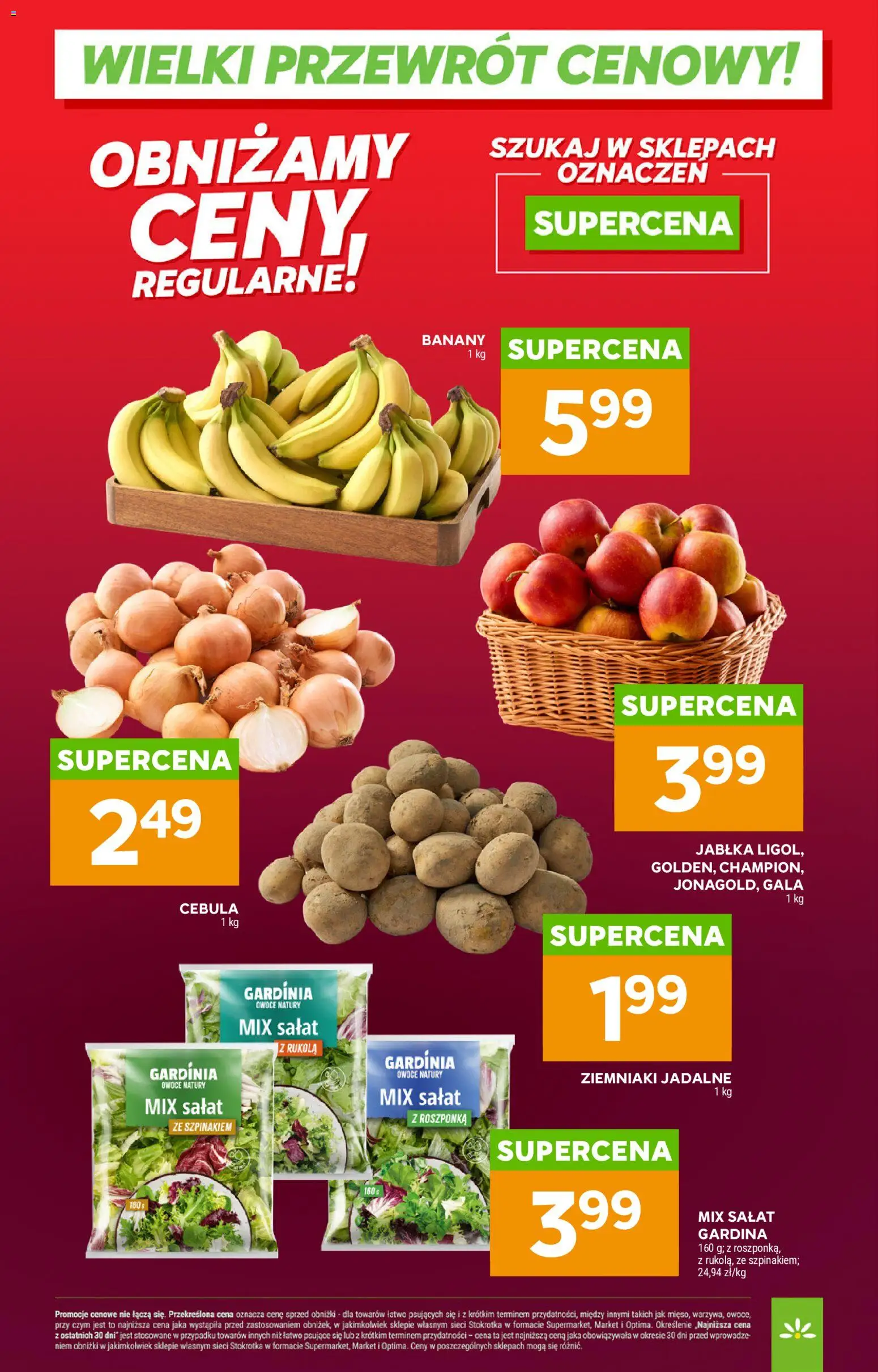 Stokrotka gazetka - Wielki przewrót cenowy od 02.05.2026 | Strona: 2 | Produkty: Stokrotka, Rukola, Jabłka, Banany