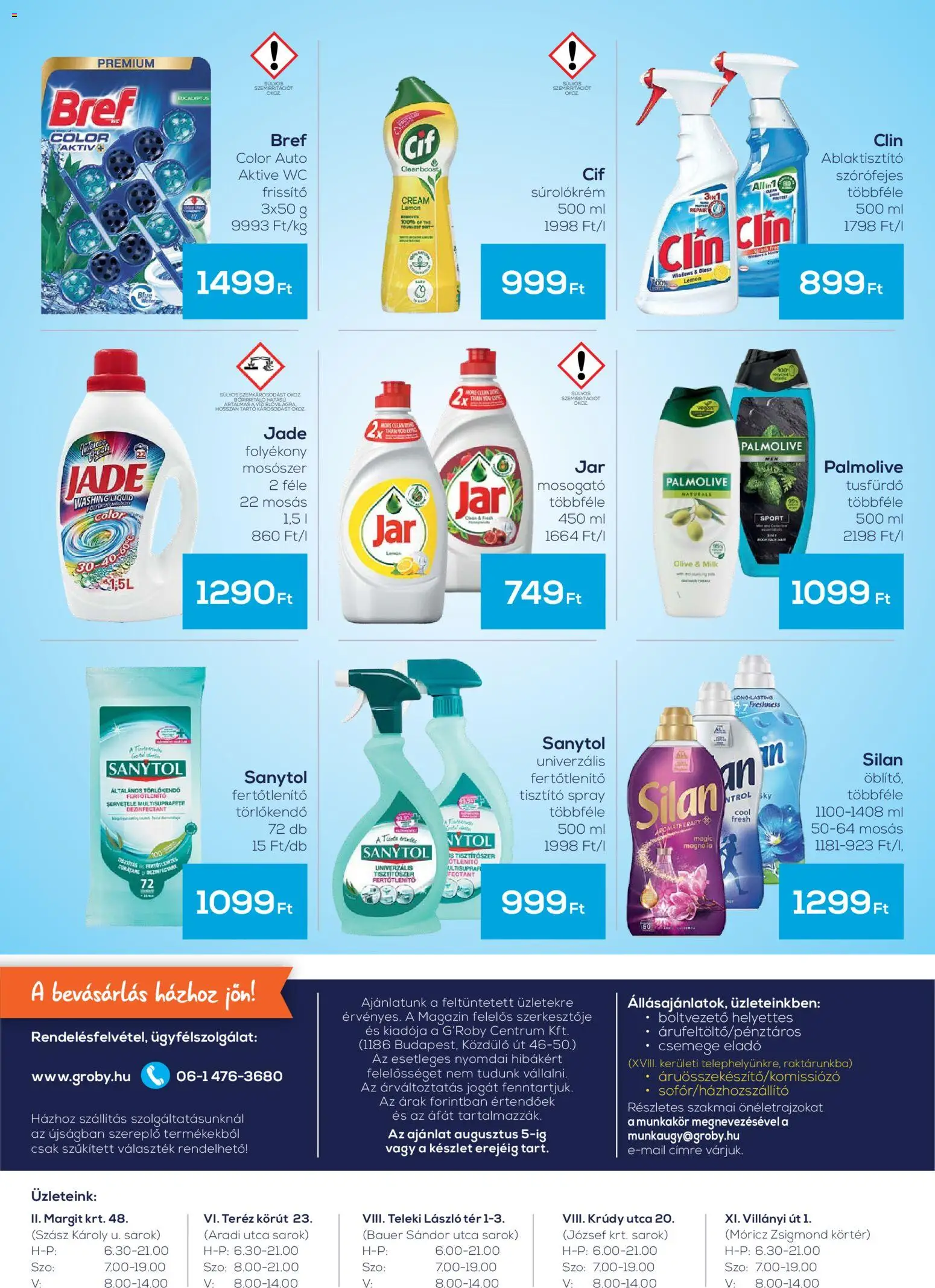 G'Roby akciós ujság - amely érvényes a következő dátumtól: 2026.07.23. | Oldal: 4 | Termékek: Törlőkendő, WC, Tusfürdő, Mosószer