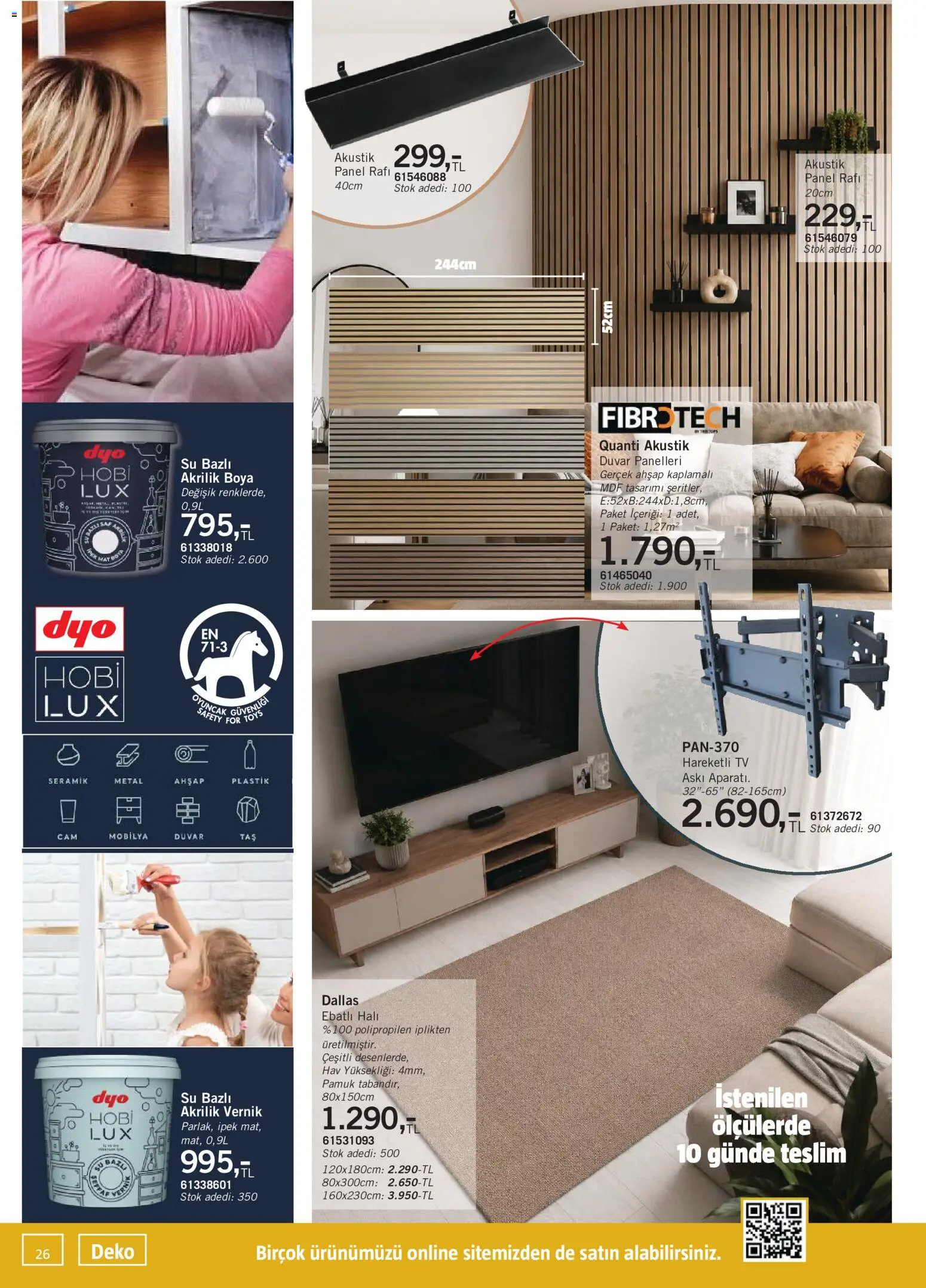 Bauhaus Katalog - 04 Temmuz 2026 tarihinden itibaren geçerlidir | Sayfa: 26 | Ürünler: Askı, Halı, Akrilik boya, Su