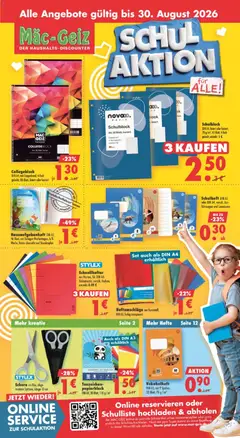 Mäc Geiz Schulaktion ab 10.08.2026 gültig