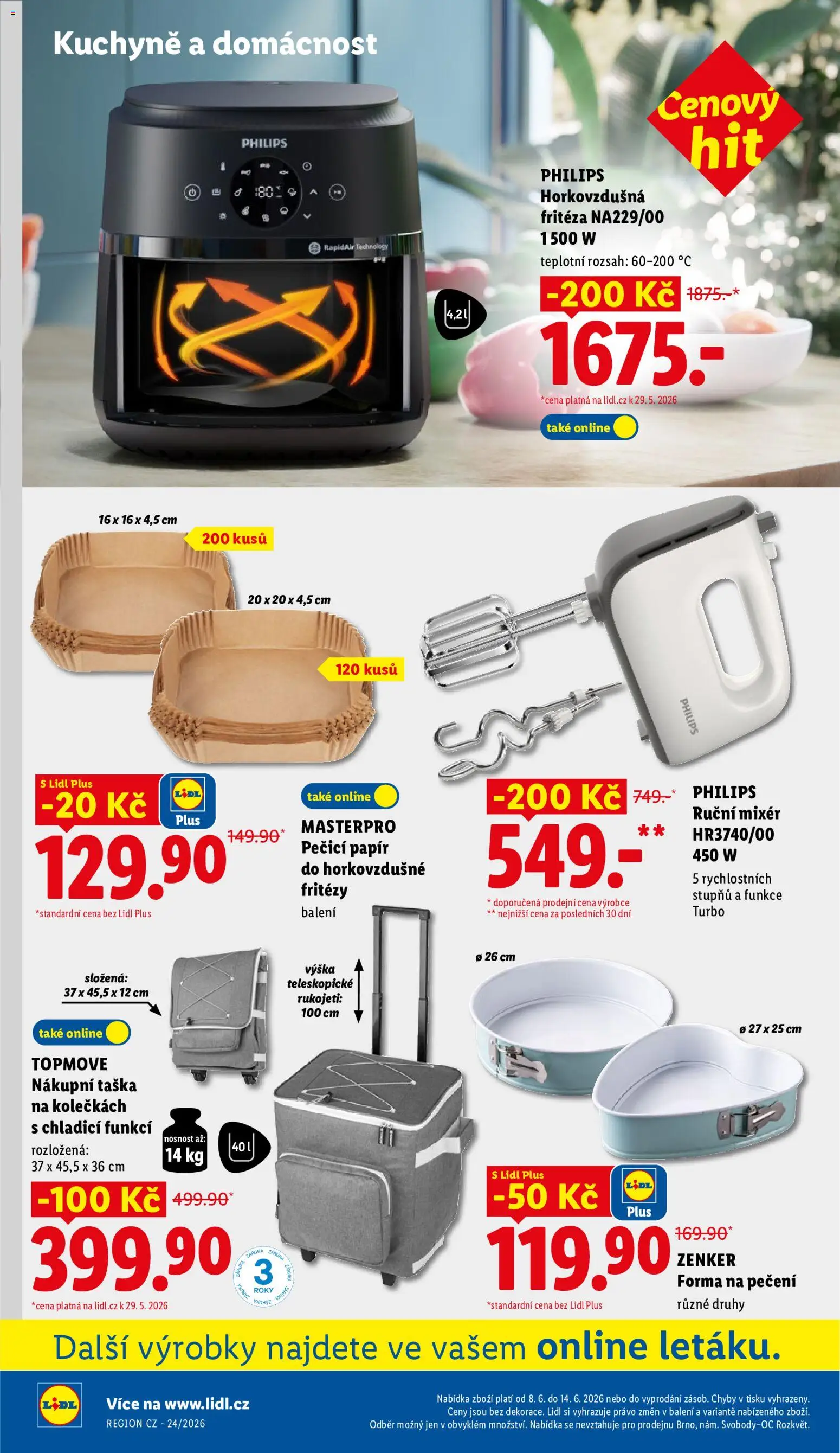 Lidl leták - Spotřební zboží od 08.06.2026 | Strana: 16 | Produkty: Nákupní taška na kolečkách, Taška, Forma, Taška na kolečkách