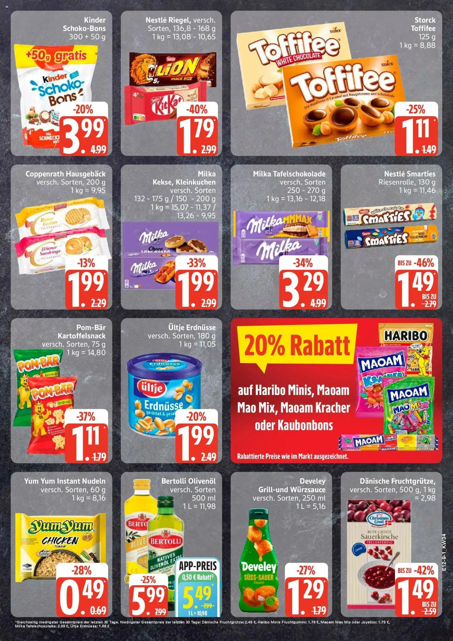 Edeka Prospekt Ammersbek (ab 17.08.2026) » Angebote Online | Seite: 9 | Produkte: Erdnüsse, Schokolade, Nudeln, Ketchup