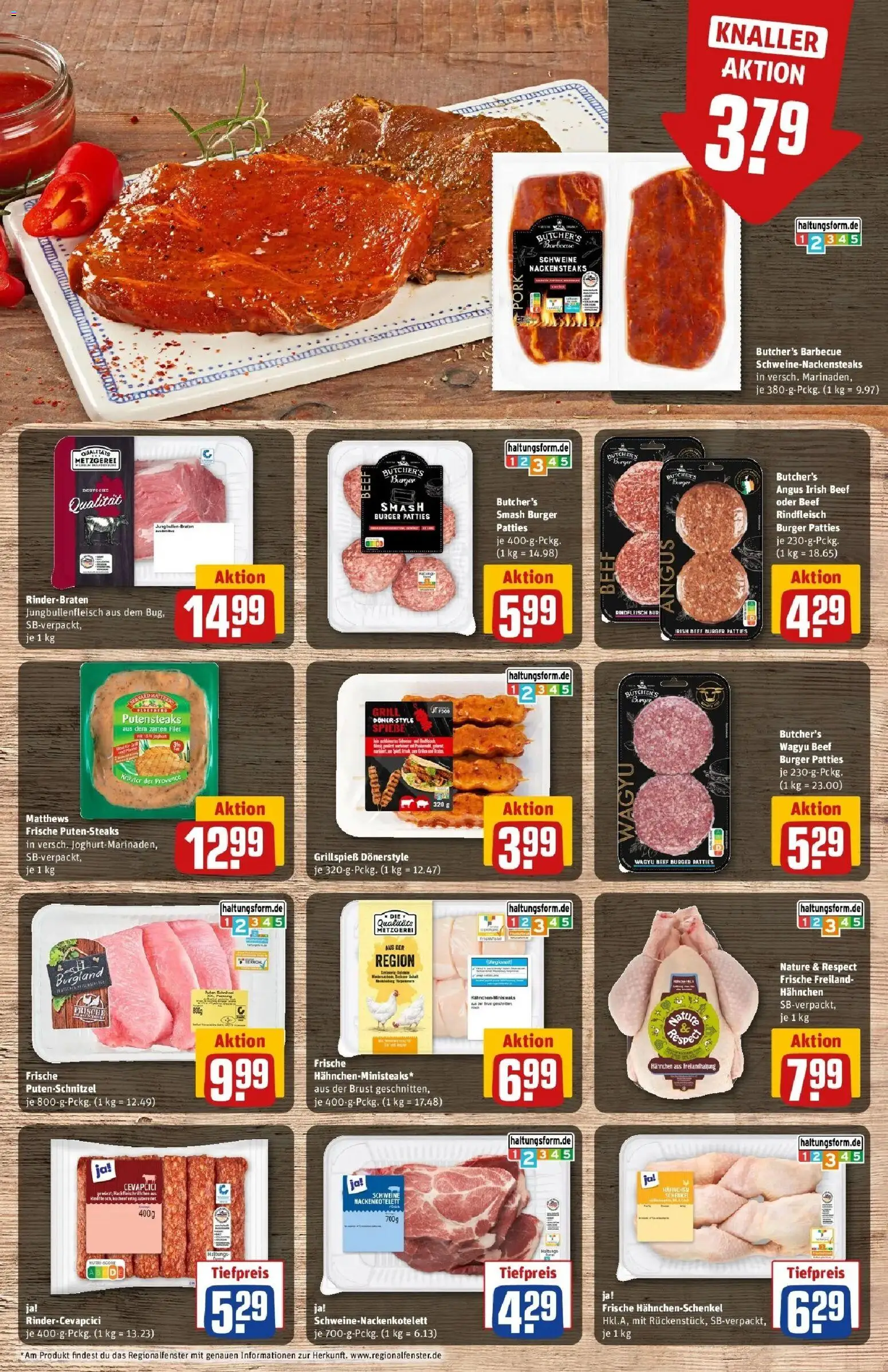 REWE Prospekt ab 21.09.2026 zum Blättern » Angebote | Seite: 17 | Produkte: Grill, Hahnchenschenkel, Cevapcici, Putenschnitzel