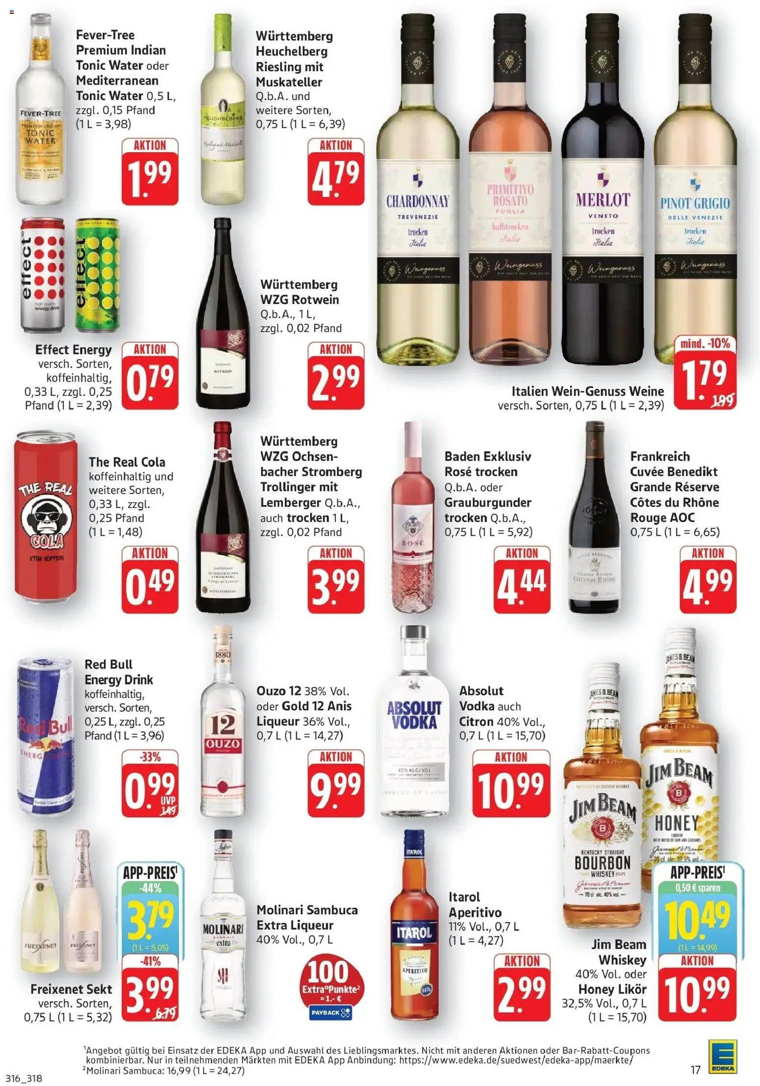 Edeka Prospekt Eislingen (ab 31.08.2026) » Angebote Online | Seite: 17 | Produkte: Cola, Likör, Sambuca, Bourbon