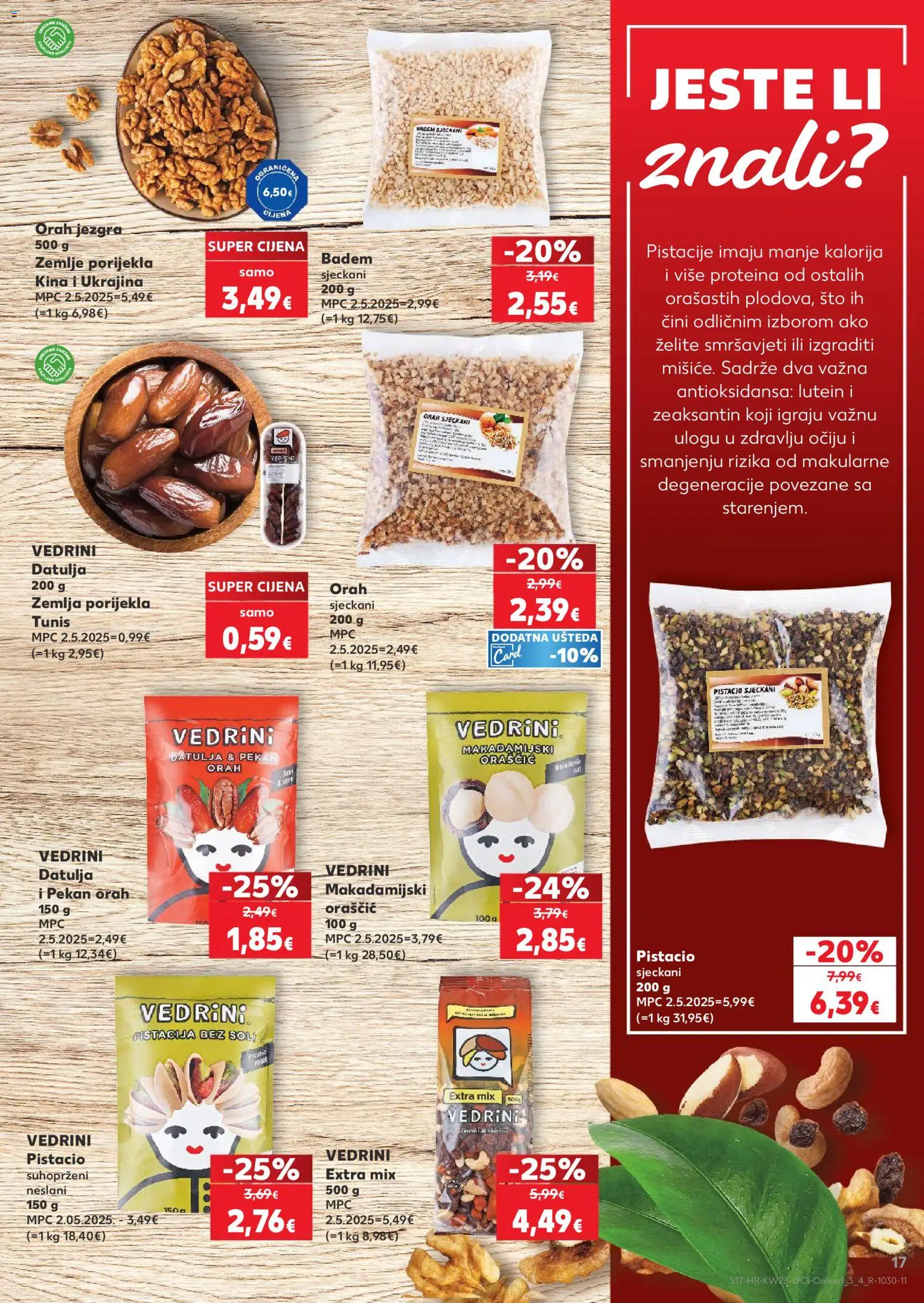 Kaufland katalog | vrijedi od 03.06.2026 | Stranica: 17 | Proizvodi: Sol, Badem, Datulja, Orah