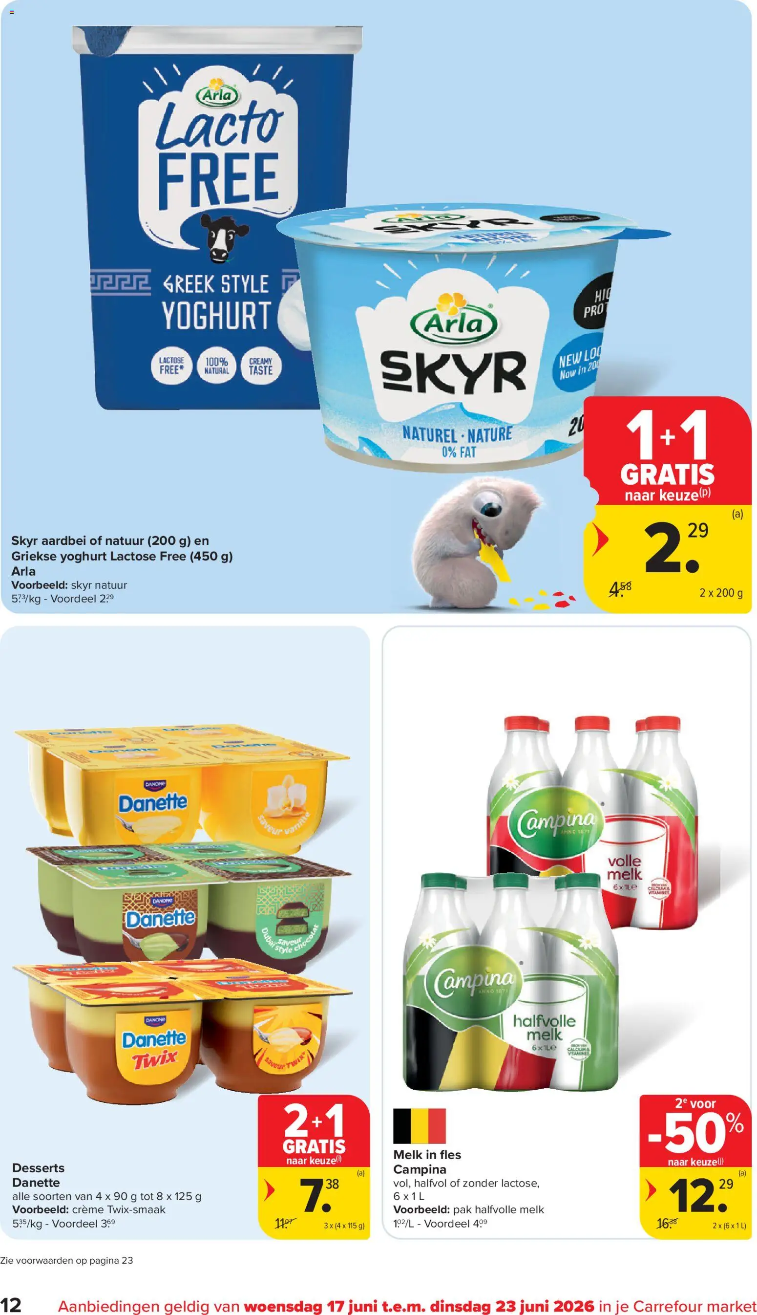 {H1} | Pagina: 12 | Producten: Halfvolle Melk, Volle melk, Kompresszor, Aardbei