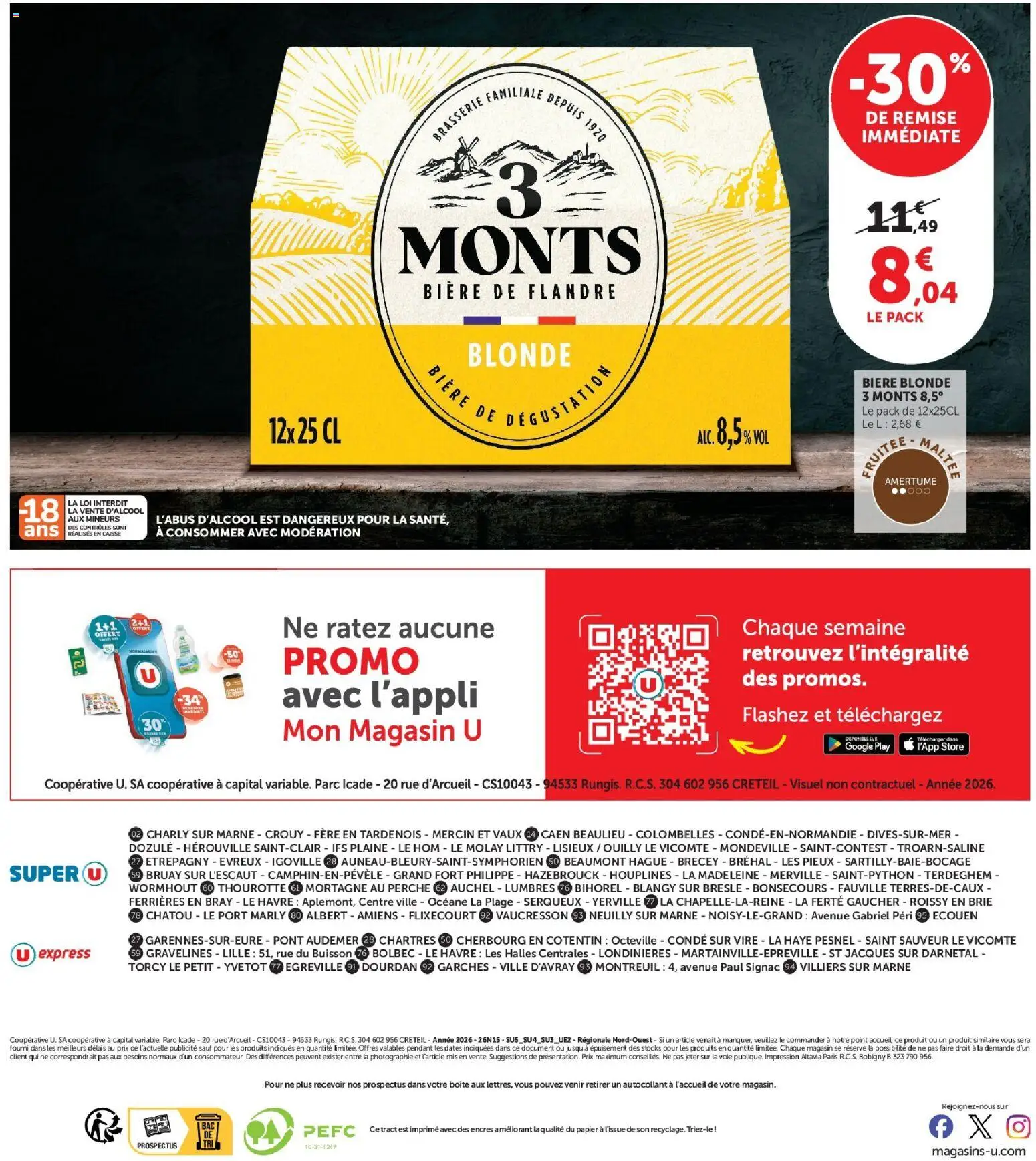 {H1} | Page: 20 | Produits: Bière blonde, Madeleine, Bière, Brie