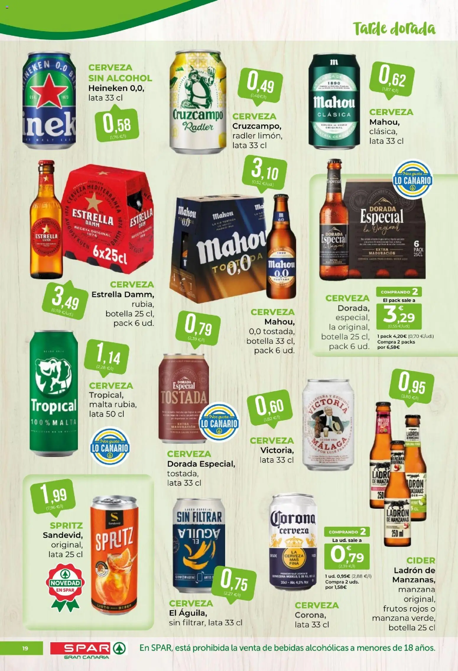 Spar folleto │ válido desde el 21/08/2026 | Página: 19 | Productos: Cerveza, Manzana, Bebidas, Alcohol