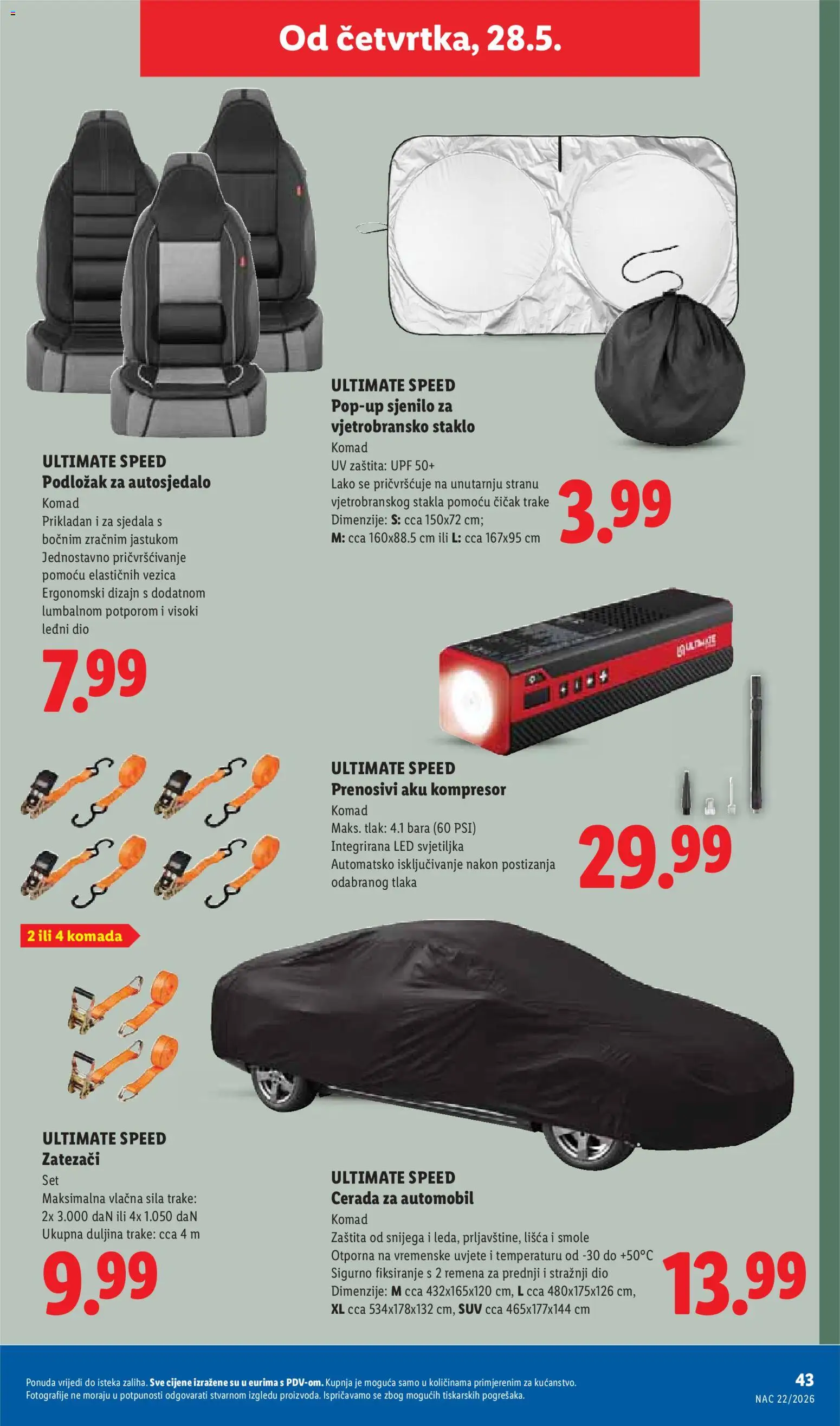 Lidl katalog | vrijedi od 25.05.2026 | Stranica: 43 | Proizvodi: Svjetiljka, Kompresor