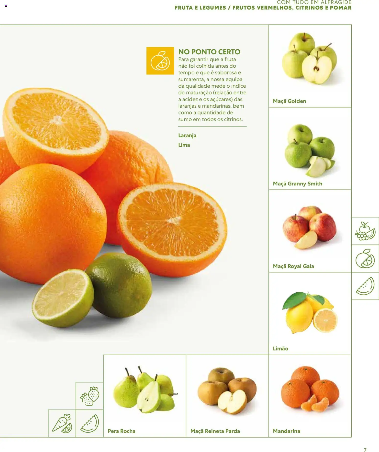 Recheio - Catálogo de Alfragide │ válido de 16/03/2026 | Página: 7 | Produtos: Legumes, Maça, Laranjas, Lima