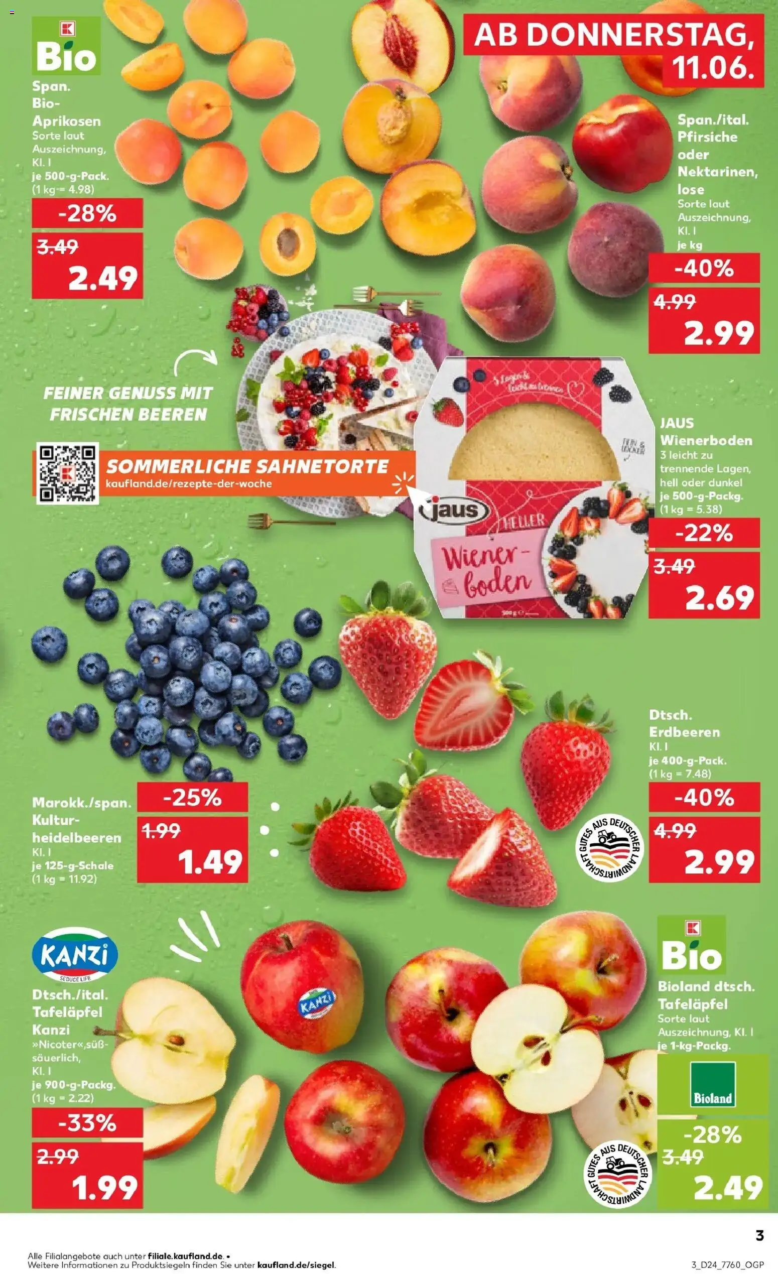 Kaufland Prospekt Moosburg An Der Isar – gültig ab 08.06.2026 | Seite: 12 | Produkte: Nektarinen, Heidelbeeren, Erdbeeren