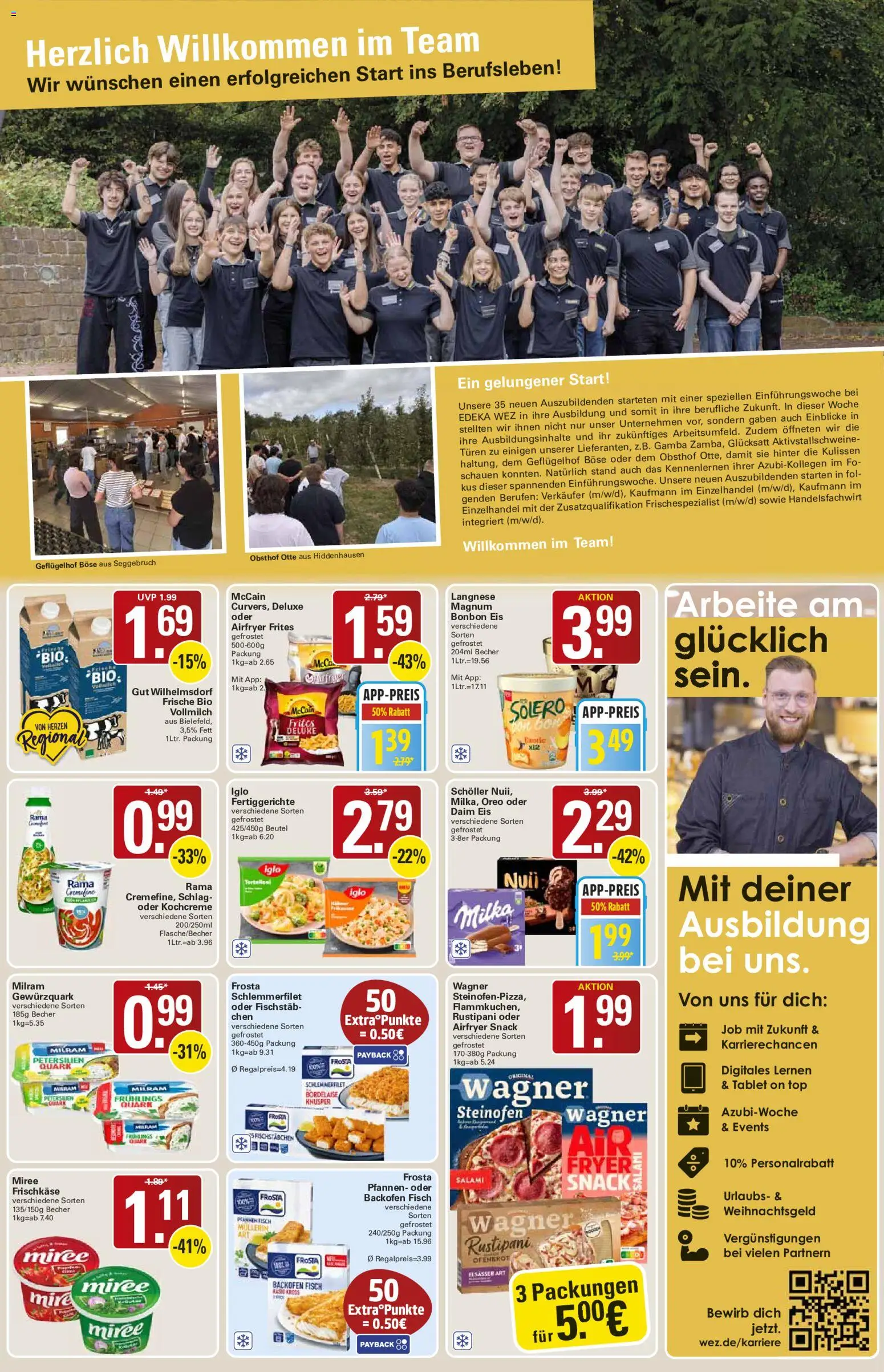 WEZ Prospekt – gültig ab 17.08.2026 | Seite: 9 | Produkte: Langnese, Quark, McCain, Milram