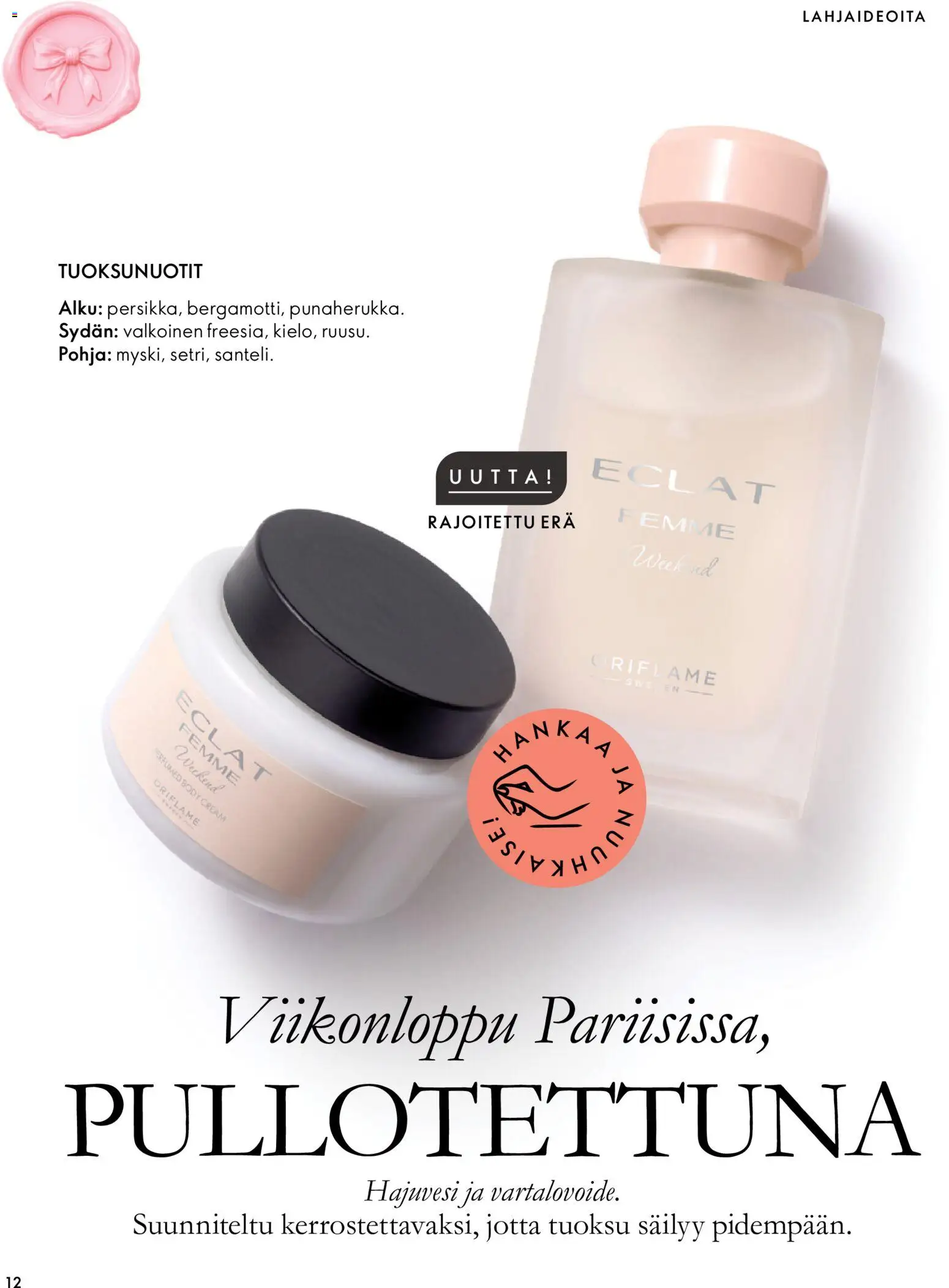 Oriflame tarjoukset – voimassa 18/11/2026 alkaen | Sivu: 12 | Tuotteet: Hajuvesi, Tuoksu