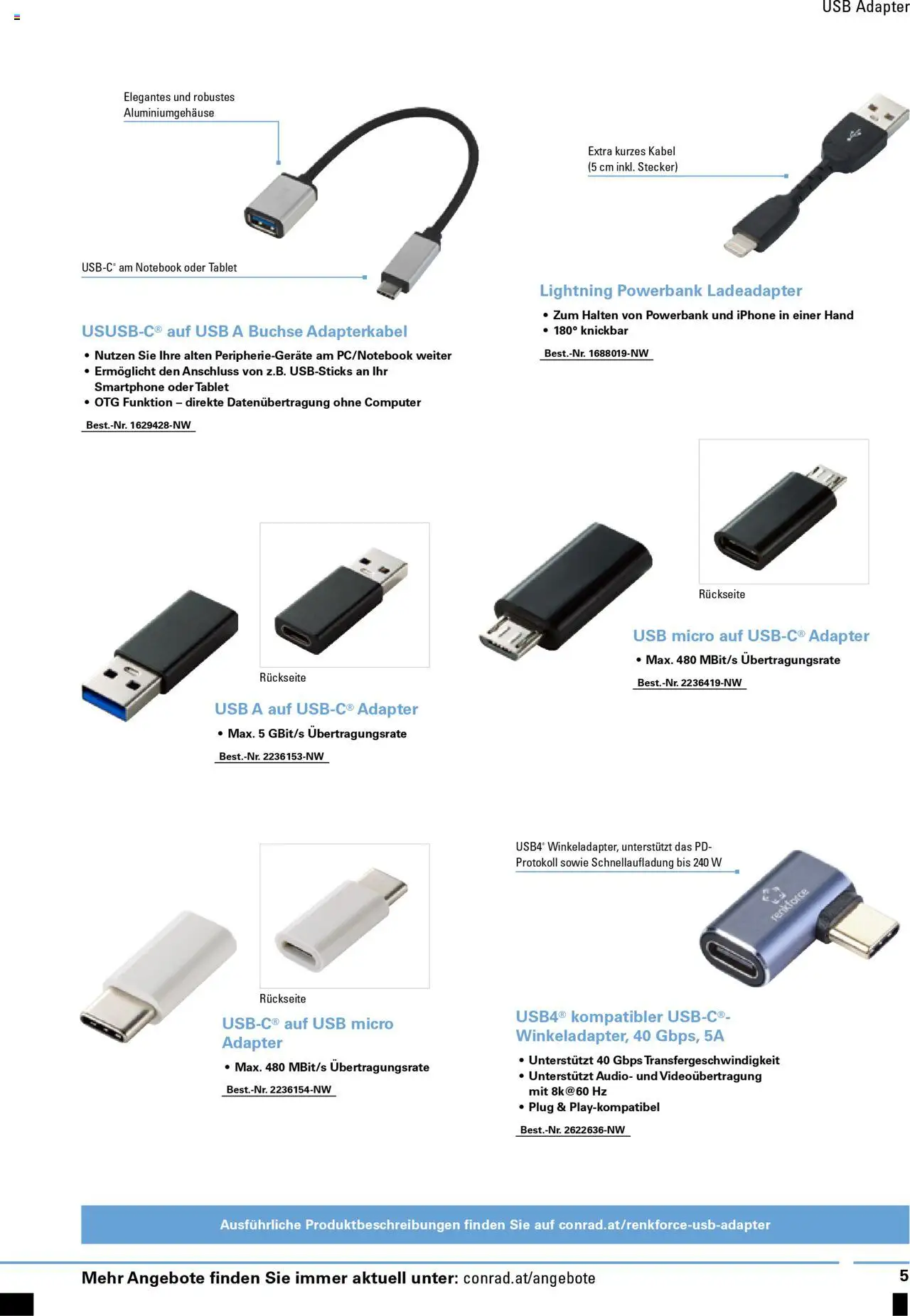 Conrad Renkforce gültig ab 13.03.2025 | Seite: 5 | Produkte: Tablet, Audio, USB, Iphone