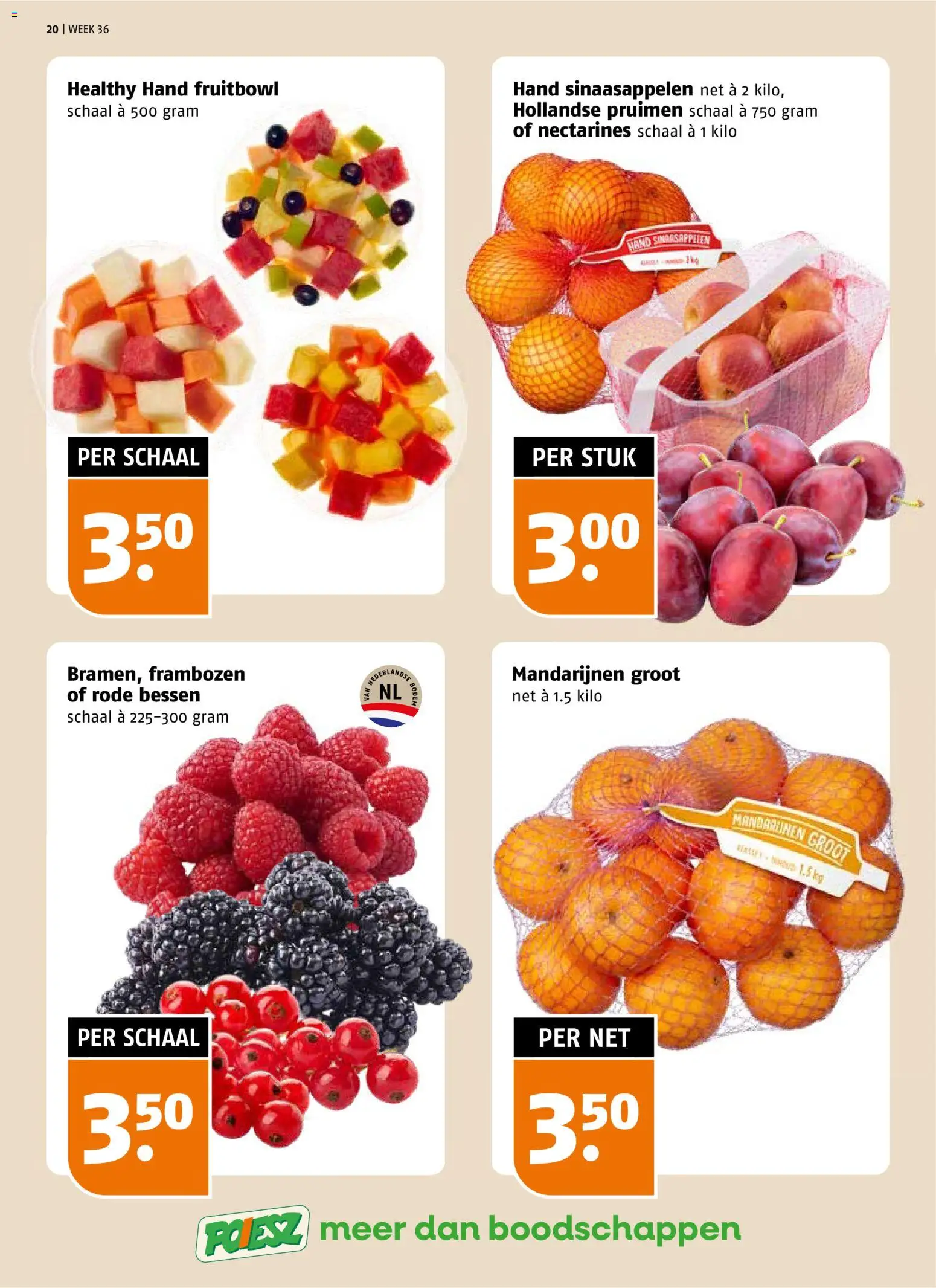 {H1} | Pagina: 20 | Producten: Nectarines, Mandarijnen, Schaal, Frambozen