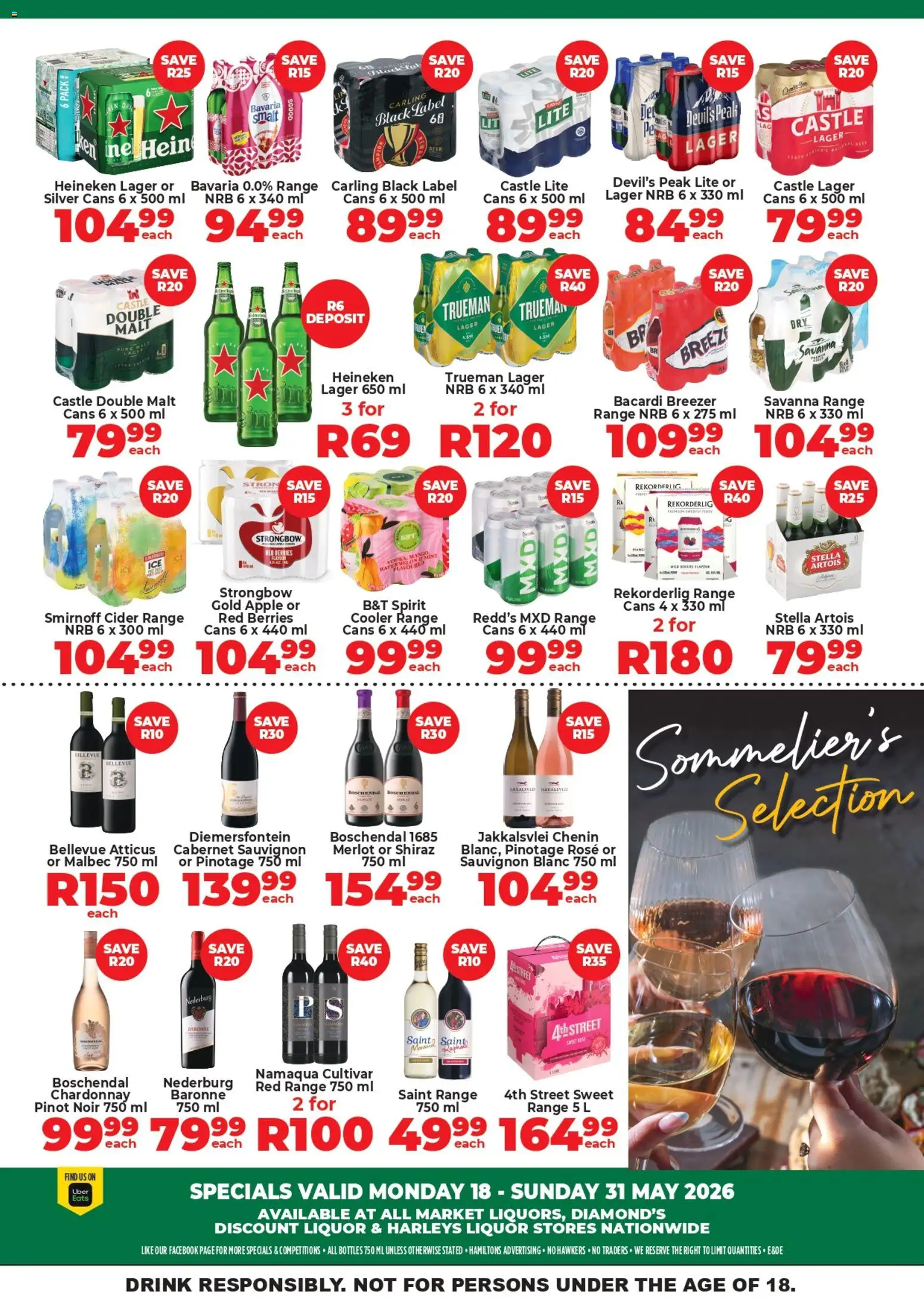 New Diamond Discount Liquors catalogue – valid from 18.05.2026 | Page: 2 | Products: Cider, Cooler, Beer, Peach