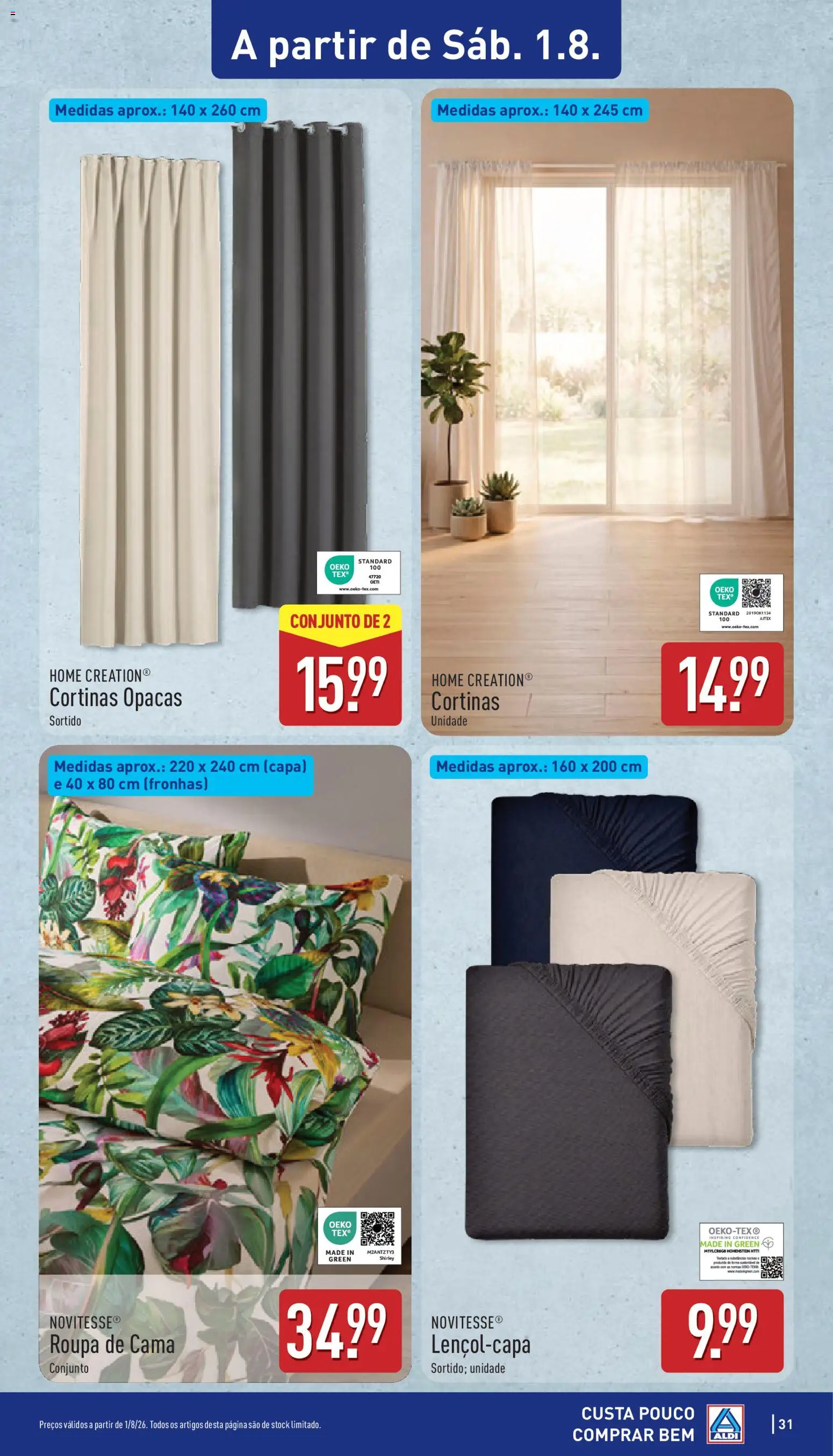 Aldi folheto │ válido de 27/07/2026 | Página: 31 | Produtos: Cama, Roupa de cama