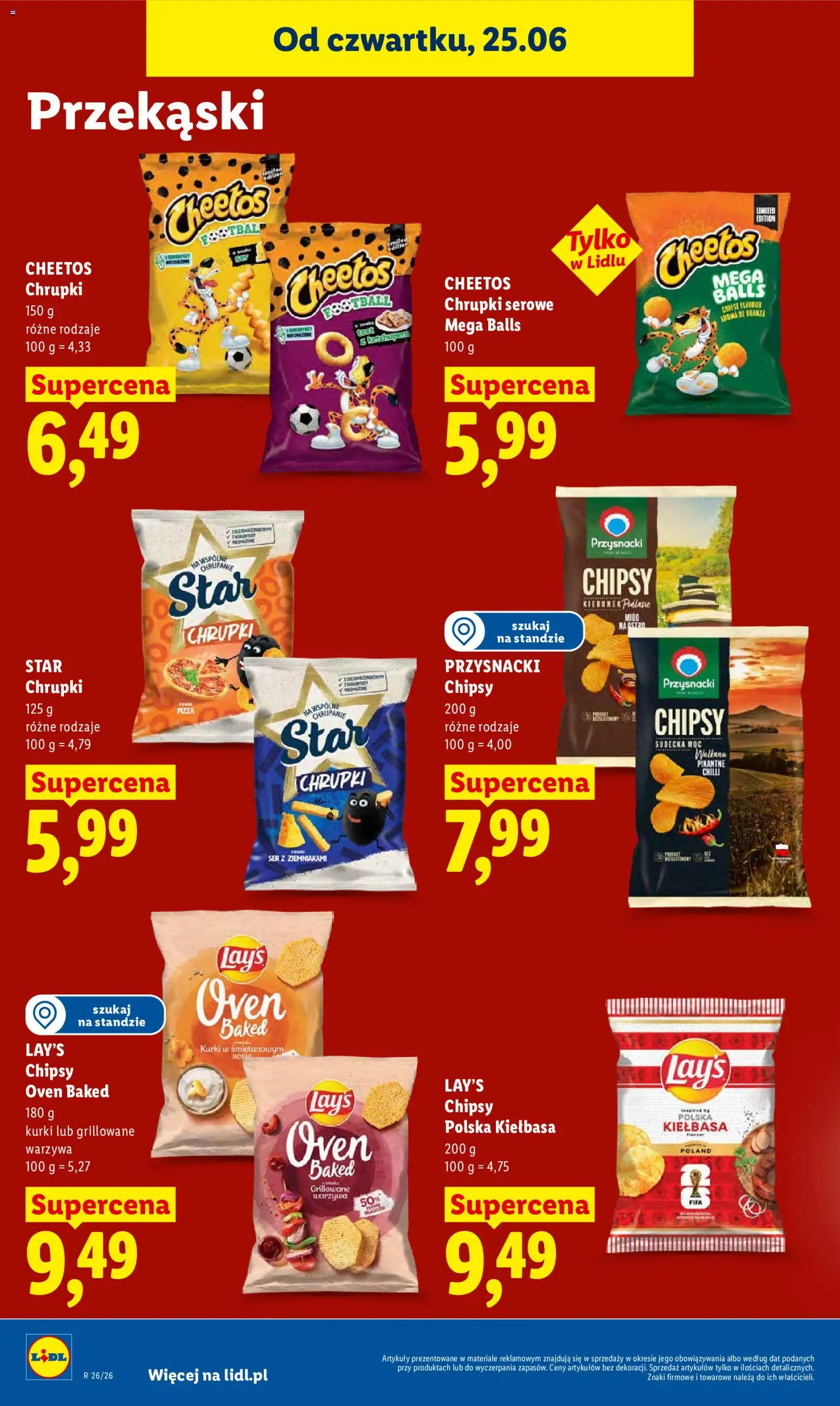 Lidl gazetka od 25.06.2026 | Strona: 76 | Produkty: Chrupki, Chrupki serowe, Ser, Warzywa