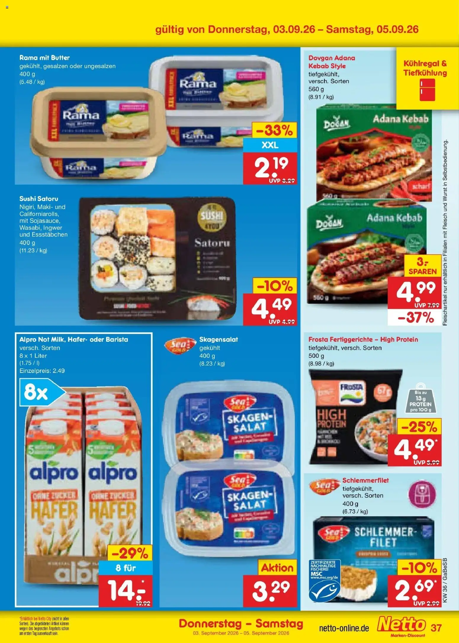 Netto Marken-Discount Prospekt Bremen-Lesum (ab 31.08.2026) » Angebote | Seite: 49 | Produkte: Rama, Frosta, Zucker, Fertiggerichte