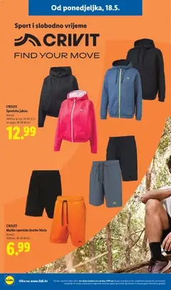 CRIVIT Sportska jakna, Komad. Veličine za nju: 36-46 (S-L) za njega: 48-58 (M-XL) - Pregled kataloga iz trgovine Lidl, vrijedi od 18.05.2026 | Stranica: 12