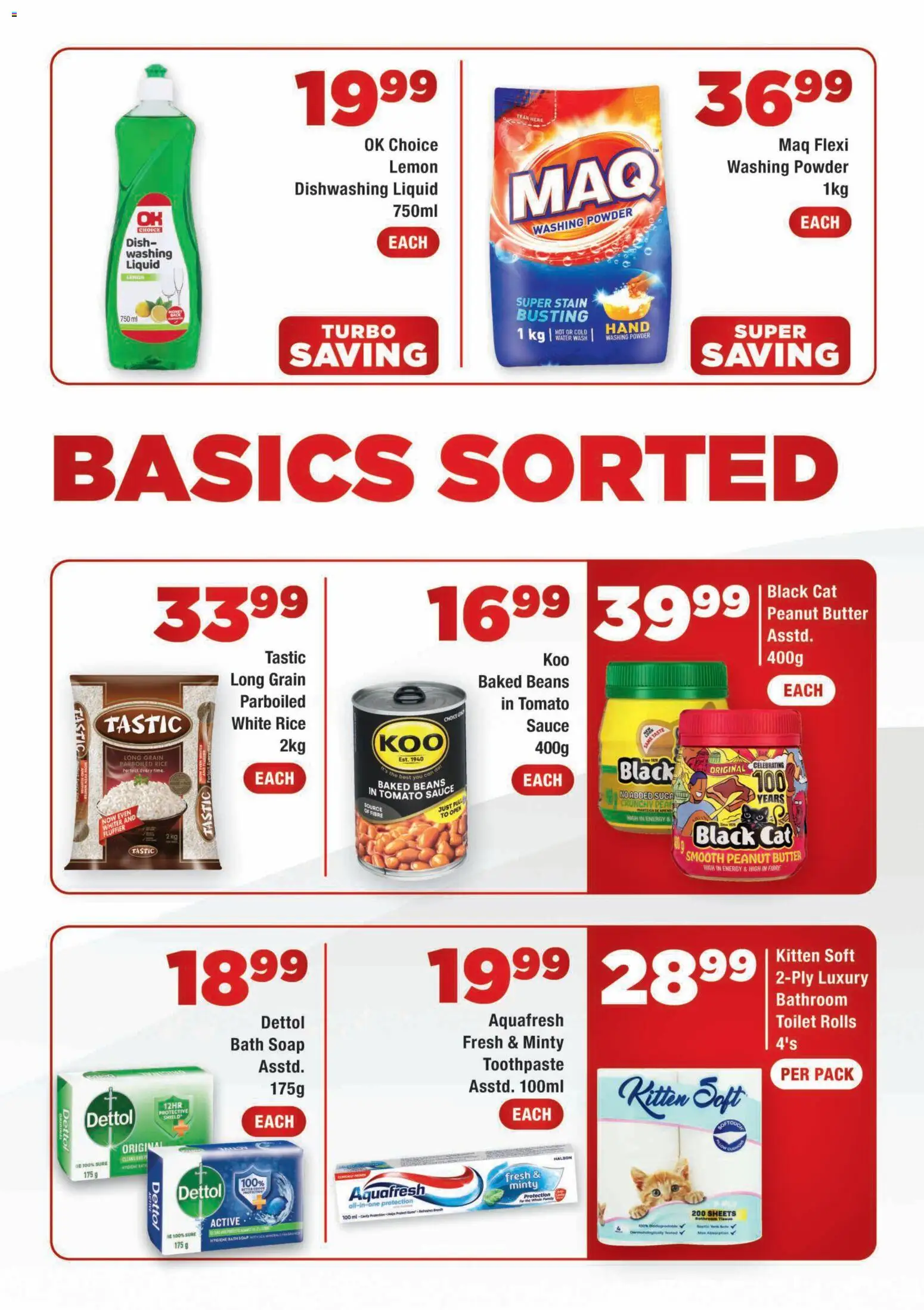 New OK Foods catalogue – valid from 03/08/2026 | Page: 3 | Products: Beans, Toilet, Rice, Soap