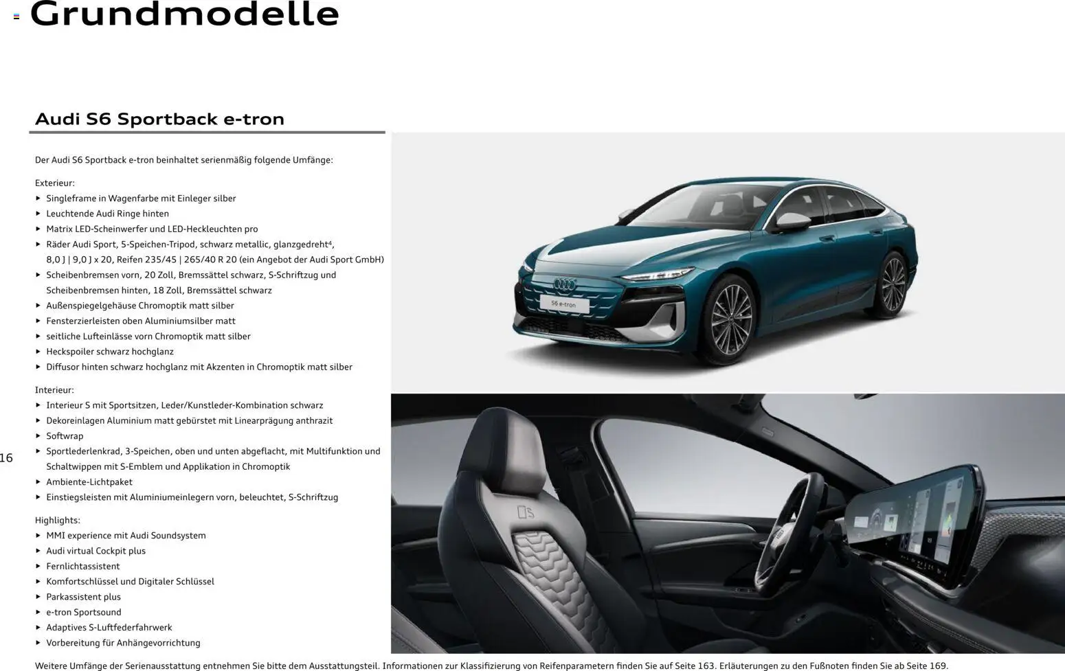 Audi A6 e-tron – gültig ab 23.06.2026 | Seite: 16 | Produkte: Soundsystem