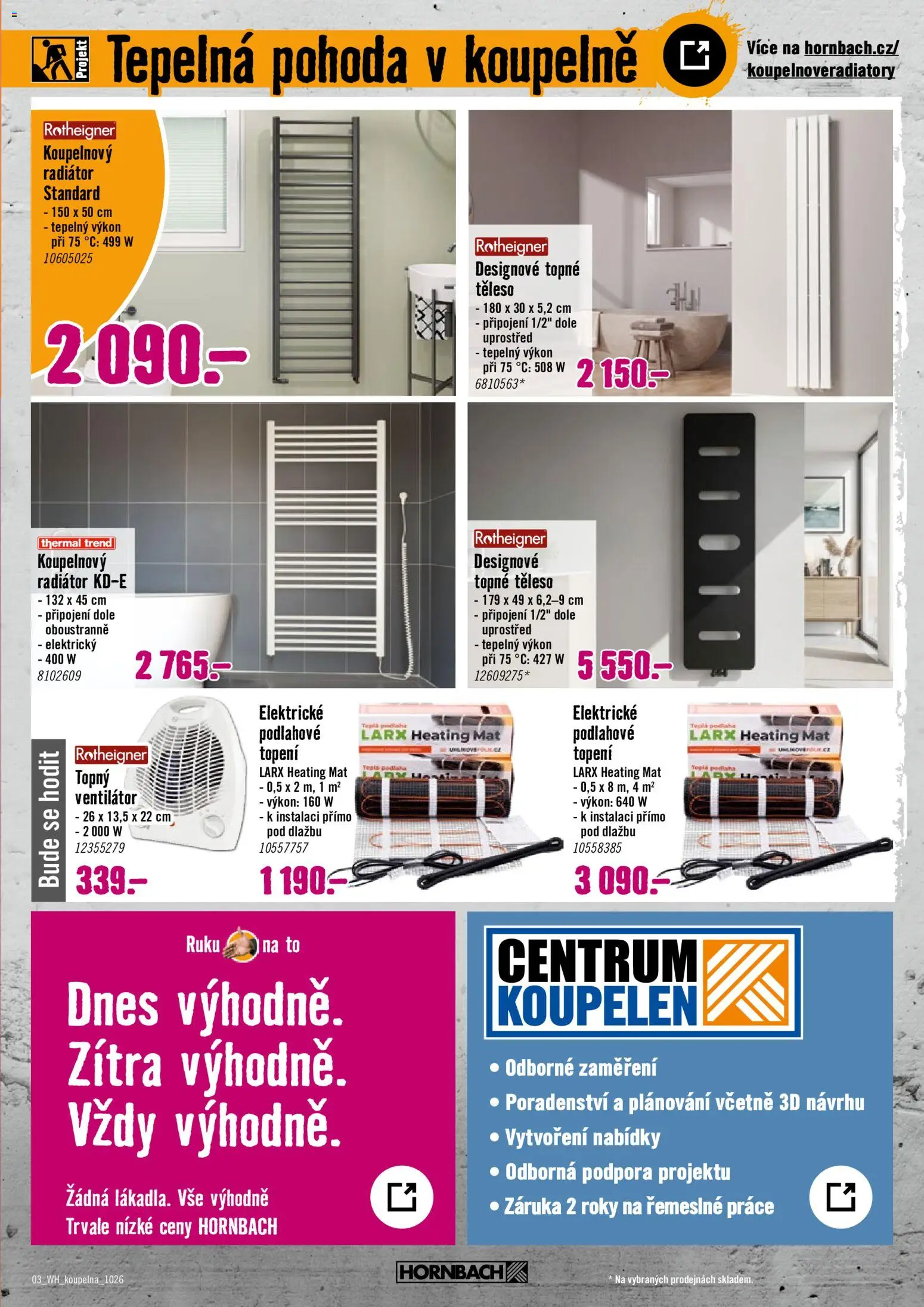 HORNBACH leták - Koupelna od 21.10.2026 | Strana: 3 | Produkty: Ventilátor, Radiátor