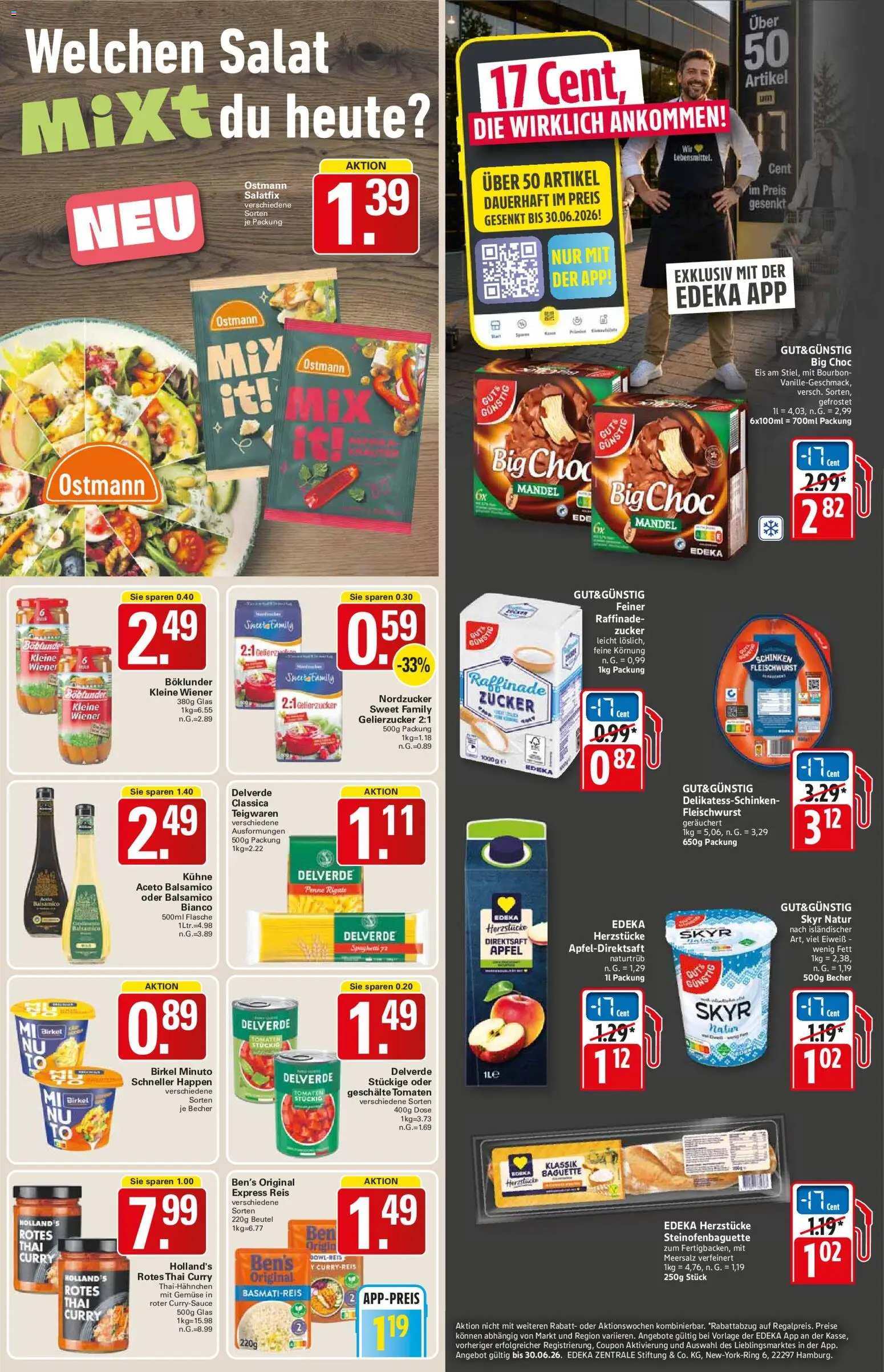 WEZ Prospekt – gültig ab 01.06.2026 | Seite: 11 | Produkte: Schinken, Reis, Bourbon, Salat
