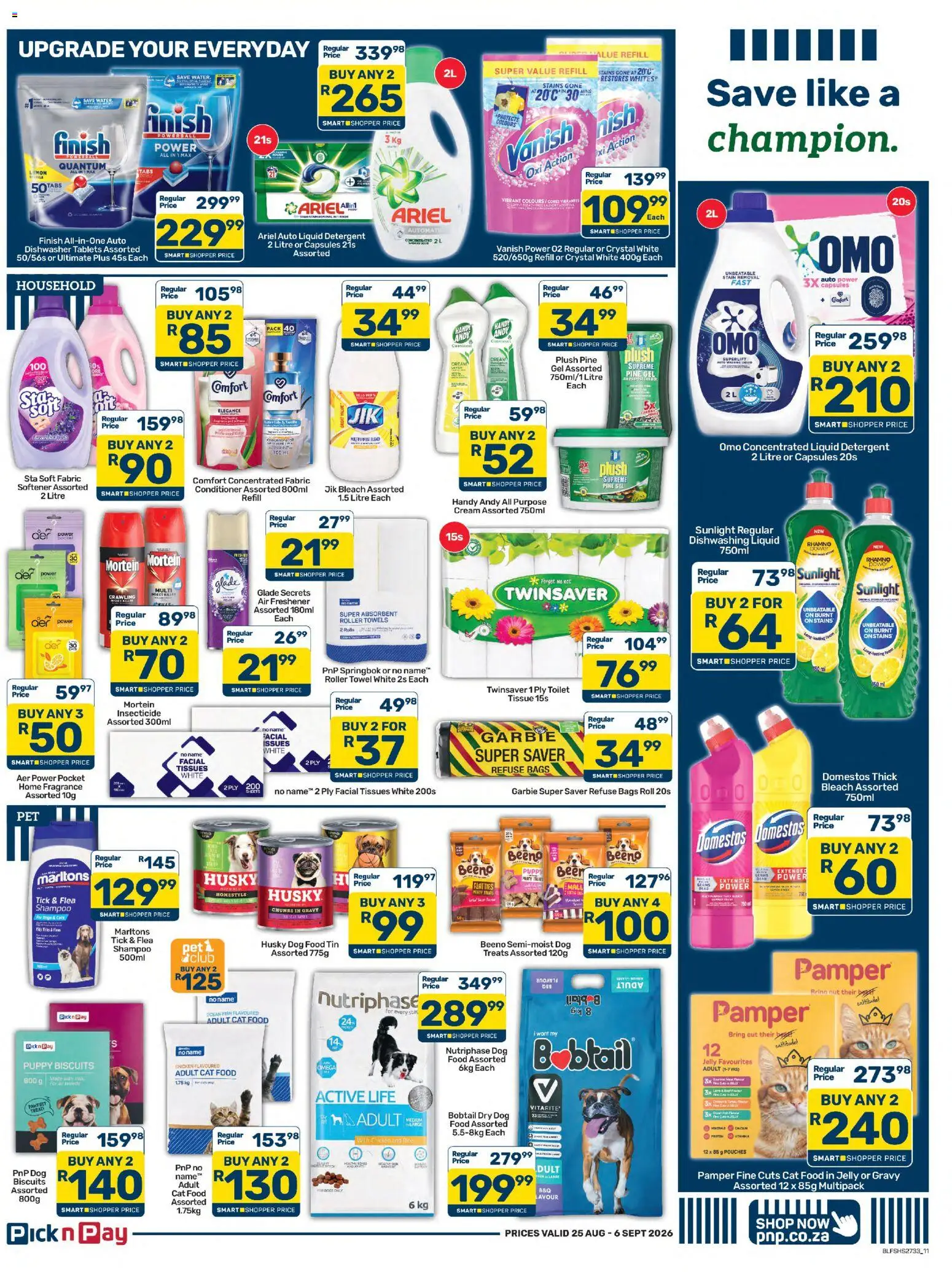 New Pick n Pay catalogue – valid from 25/08/2026 | Page: 11 | Products: Towels, Pouches, Towel, Shampoo