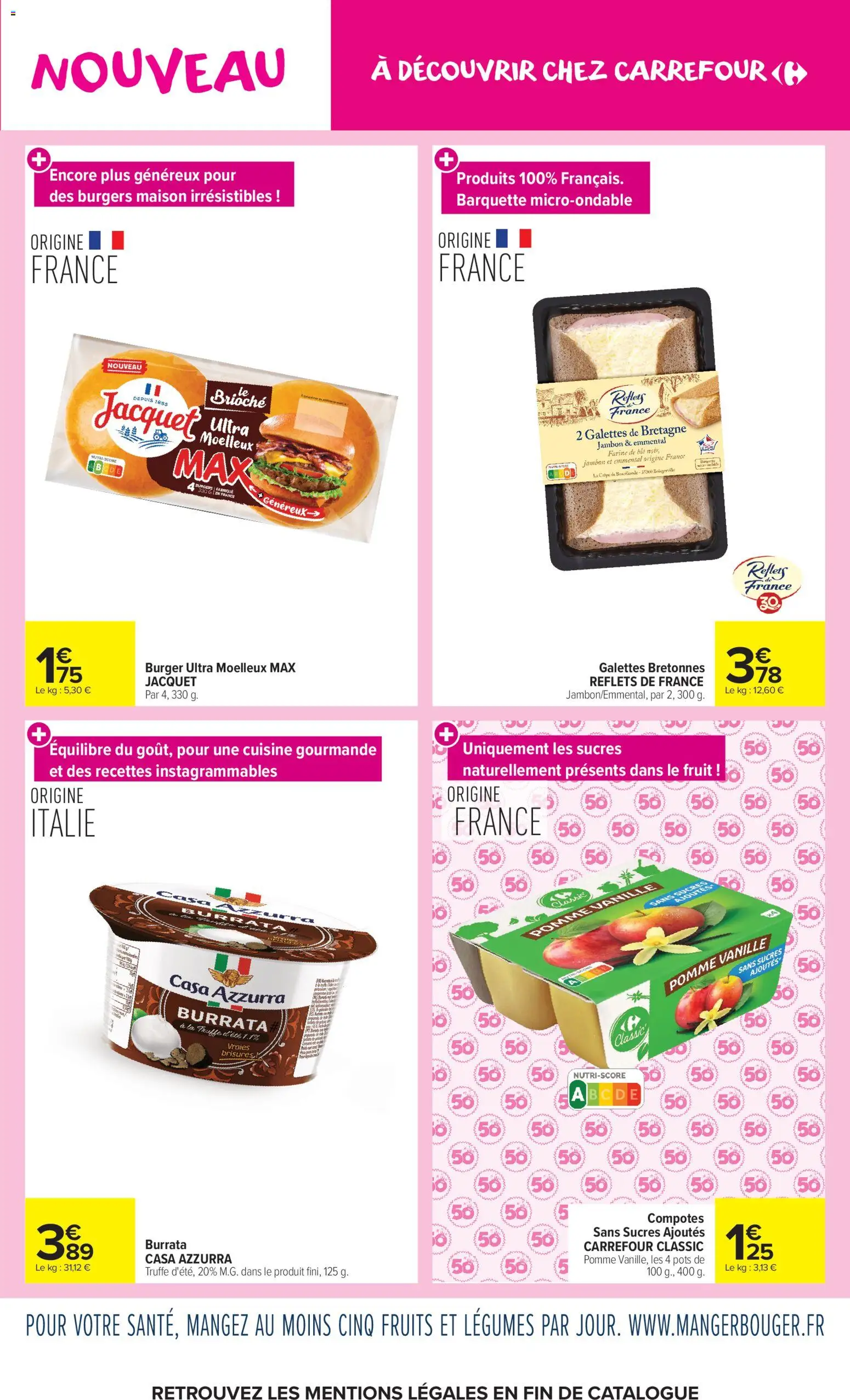 {H1} | Page: 3 | Produits: Farine de ble, Farine, Burrata, Jambon