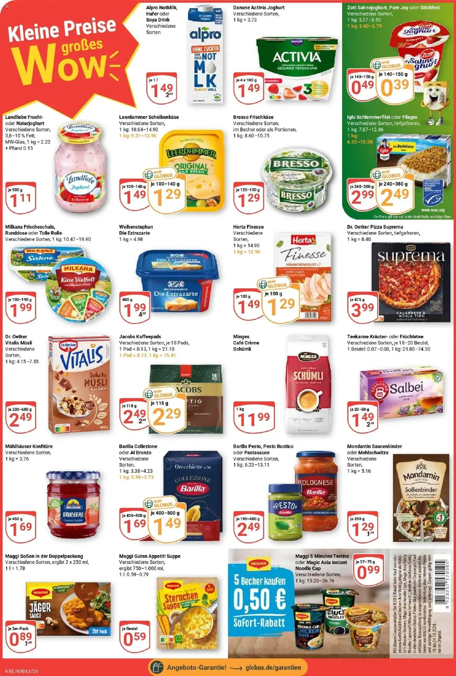 Globus Prospekt Krefeld (ab 19.10.2026) » Angebote online | Seite: 2 | Produkte: Kaffeepads, Käse, Bresso, Leerdammer