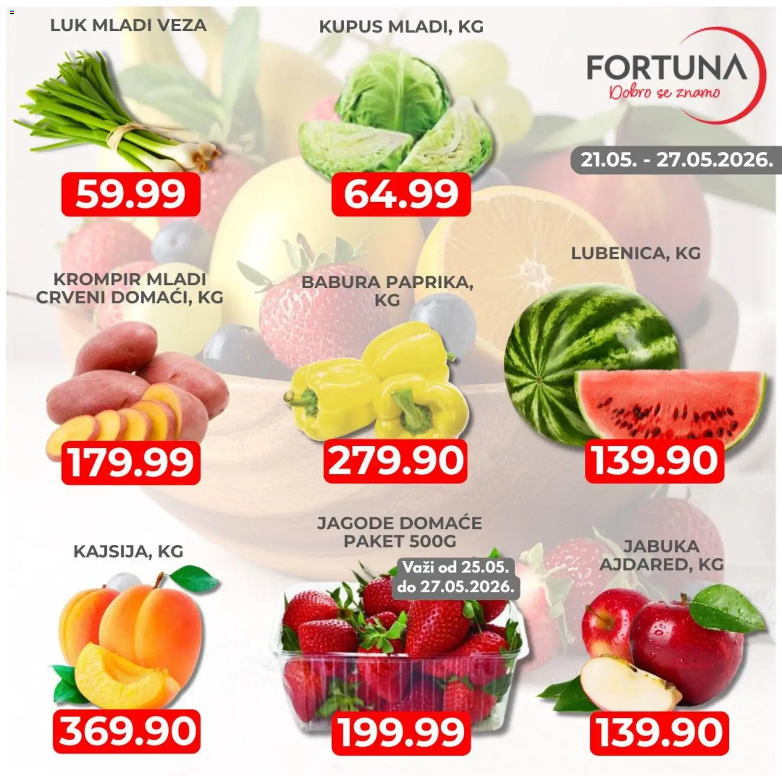 Fortuna Market katalog - važi od 21.05.2026 | Strana: 2 | Proizvode: Jagode, Krompir, Kupus