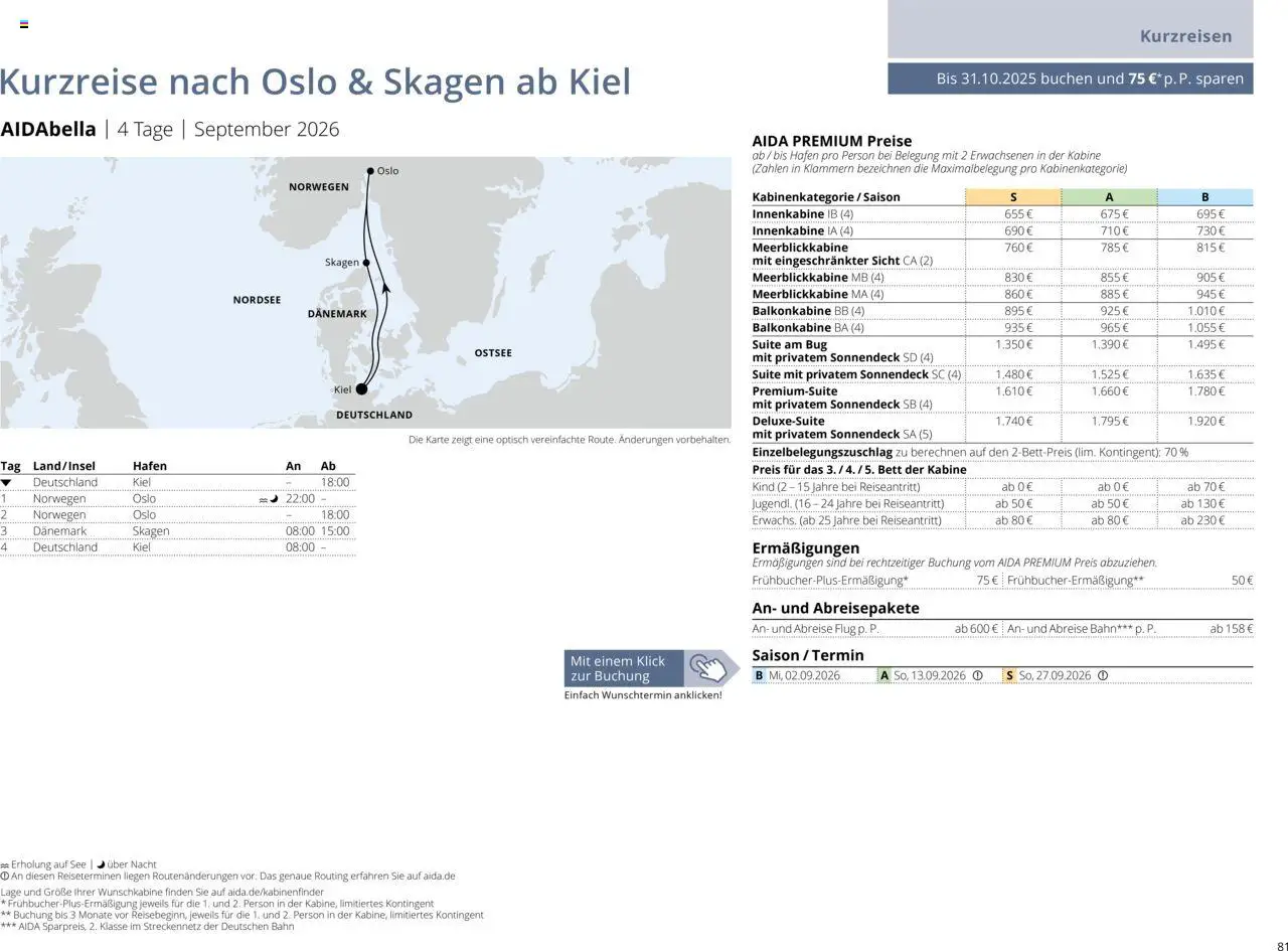 Aida Sommer 2026 – gültig ab 01.03.2026 | Seite: 81 | Produkte: Bett