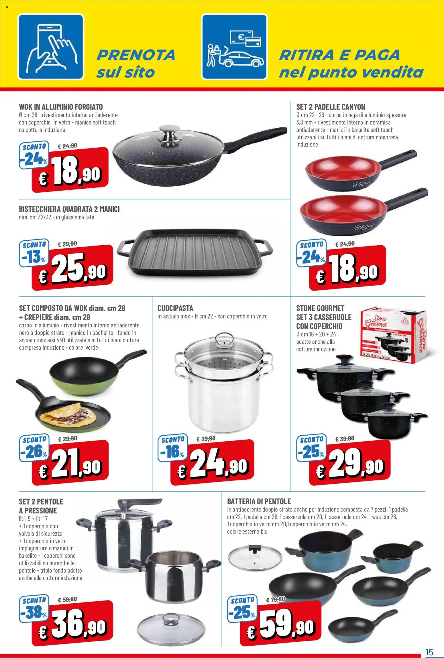 Volantino D Più del 01/10/2026 | Pagina: 15 | Prodotti: Coperchio, Pentole, Padella, Batteria