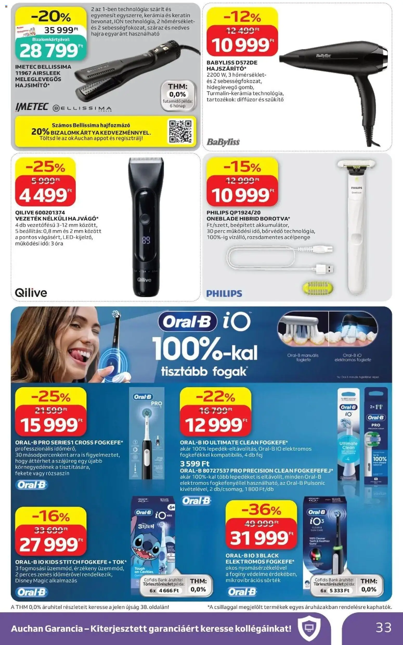 Auchan akciós újság Szolnok - 2026.08.20. -tól/töl > akció, lapozható szórólap 🛍️ | Oldal: 33 | Termékek: Lé, Oral-B, Fogkefe, Óra