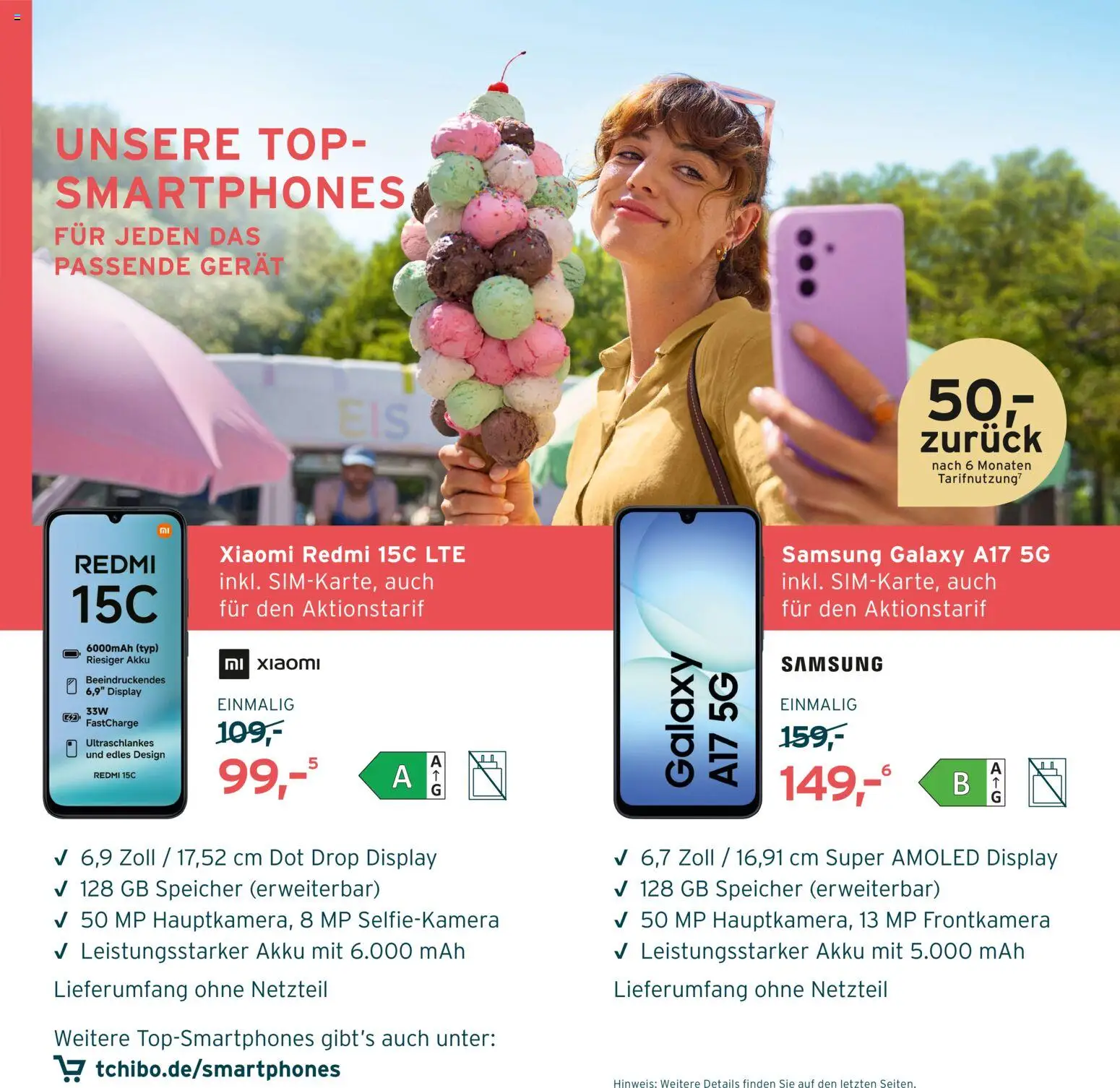 Prospekt Tchibo MOBIL Flyer – gültig ab 10.08.2026 | Seite: 3 | Produkte: Top, Xiaomi, Samsung, Netzteil
