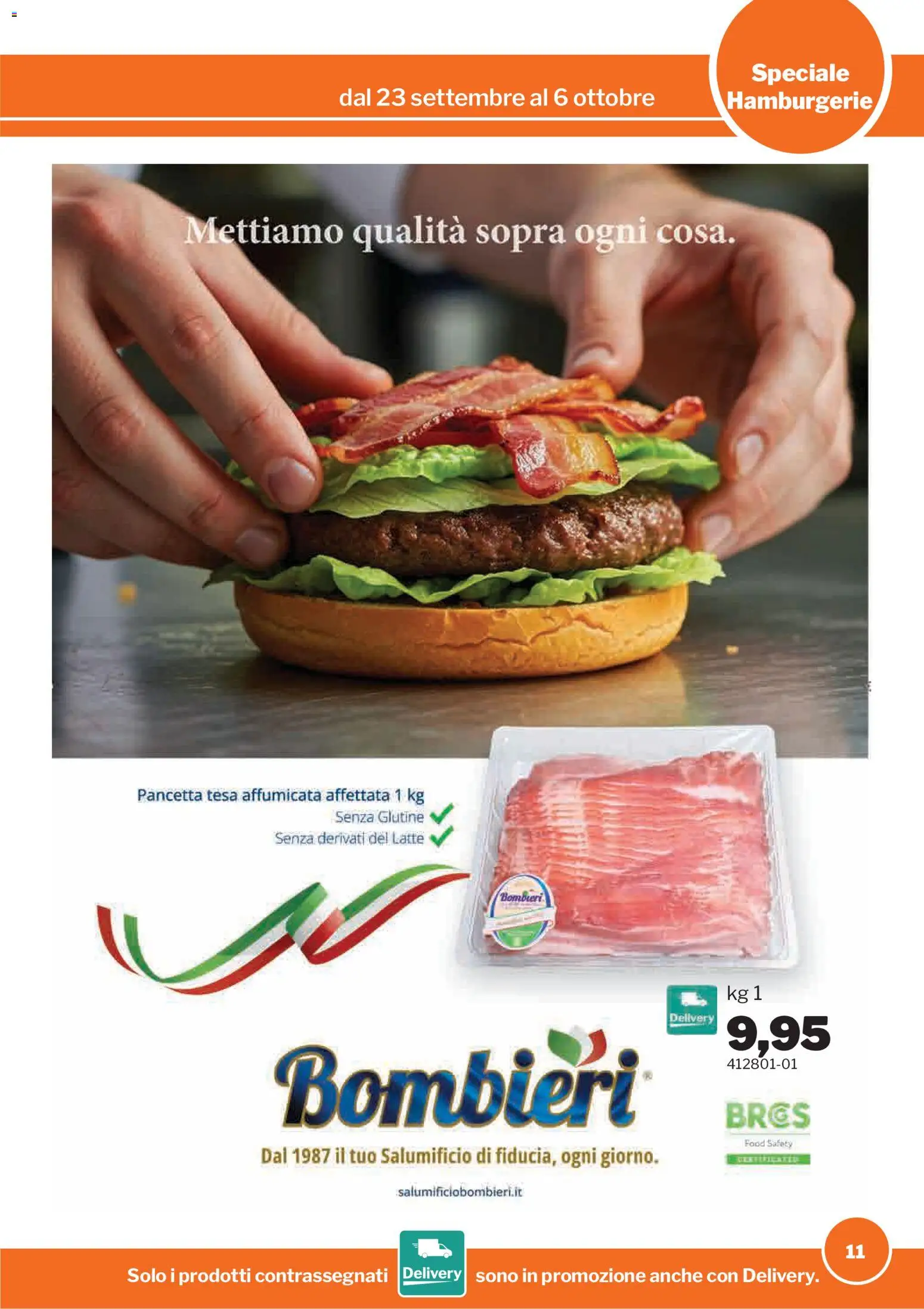 Volantino Sogegross del 23/09/2026 | Pagina: 11 | Prodotti: Senza glutine, Pancetta, Latte