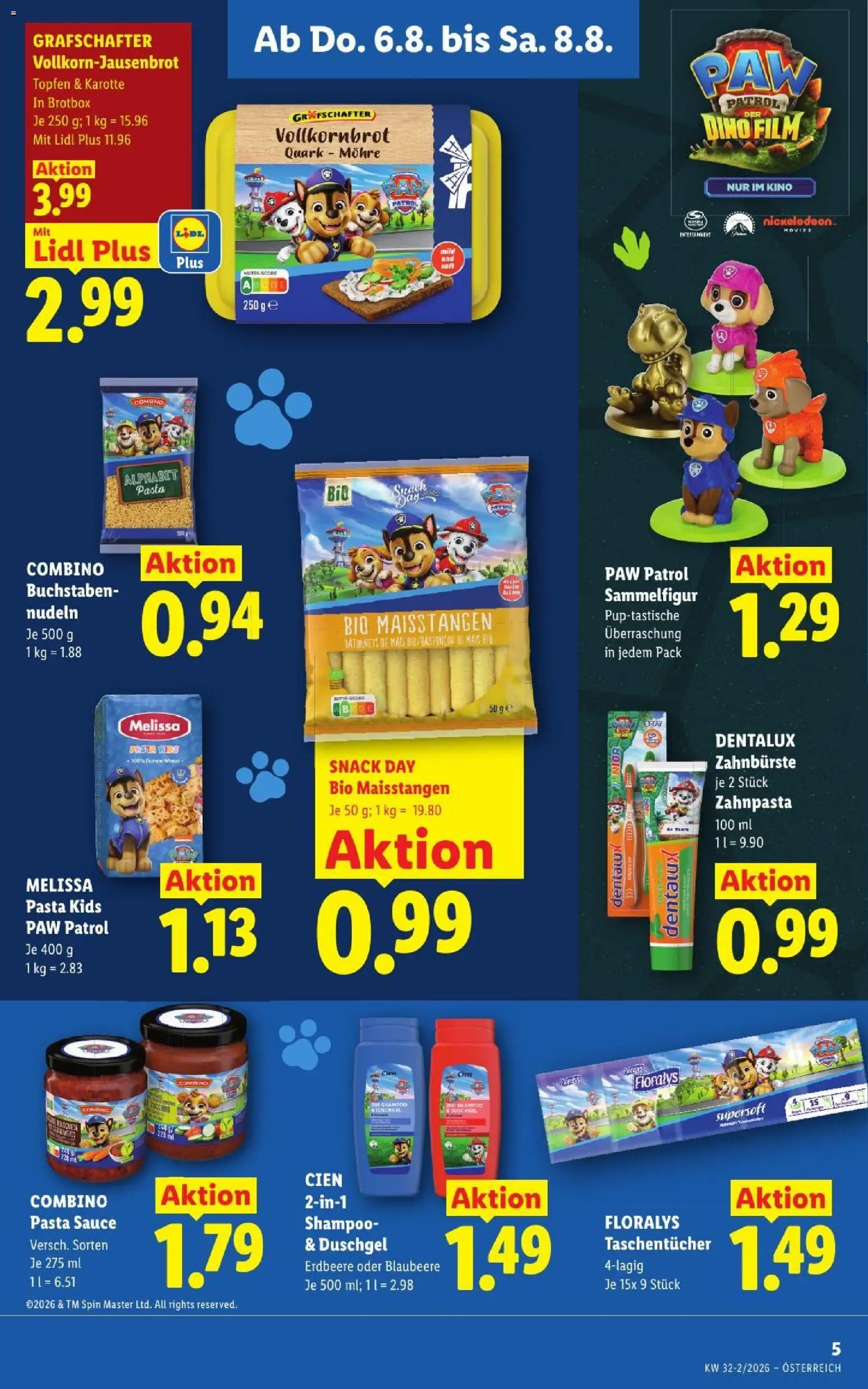 Lidl - Flugblatt gültig ab 06.08.2026 | Seite: 7 | Produkte: Karotte, Zahnpasta, Zahnbürste, Nudeln