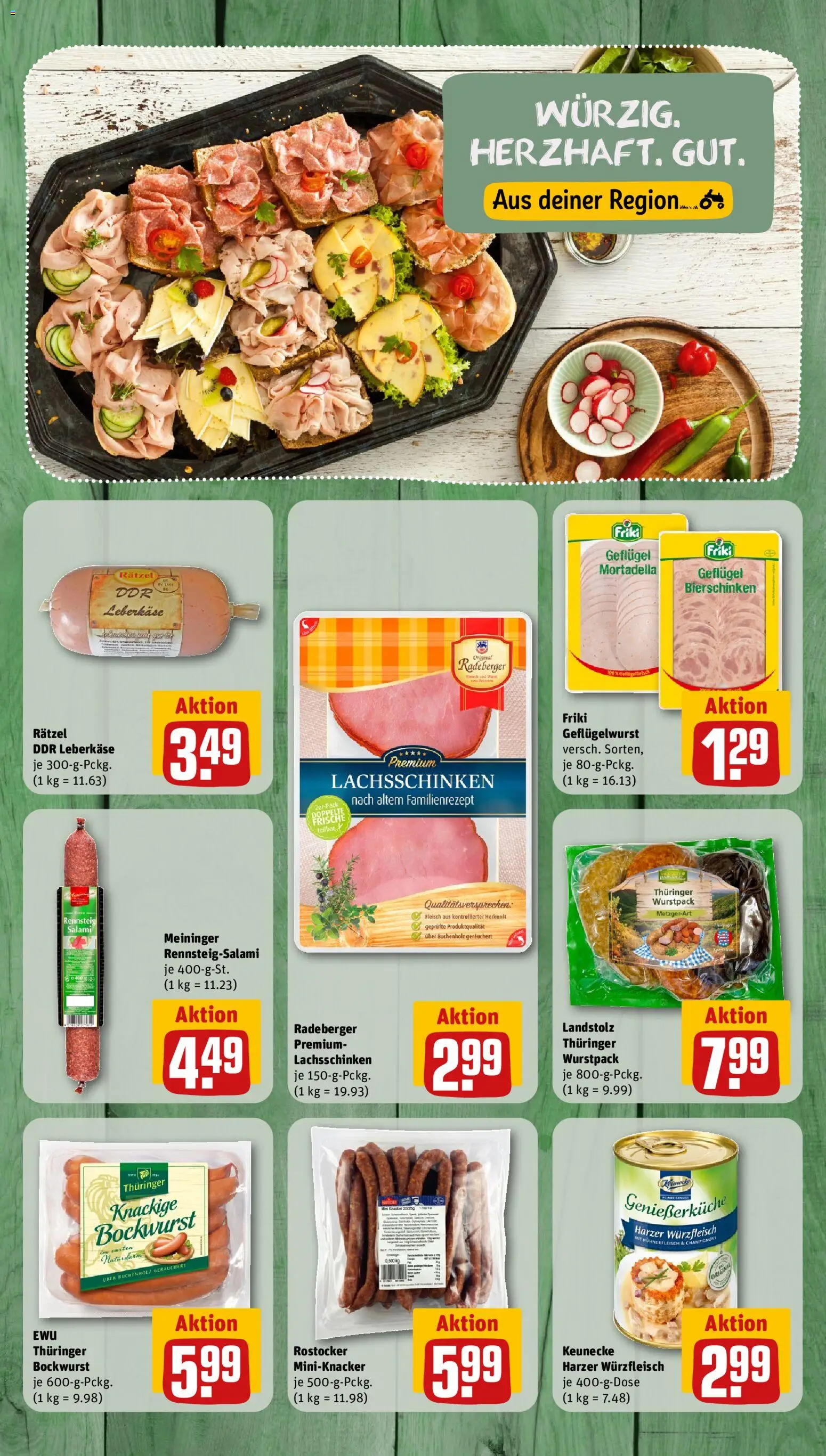 Nahkauf Prospekt – gültig ab 12.10.2026 | Seite: 9 | Produkte: Bockwurst, Hühnerfleisch, Fleisch, Leberkase