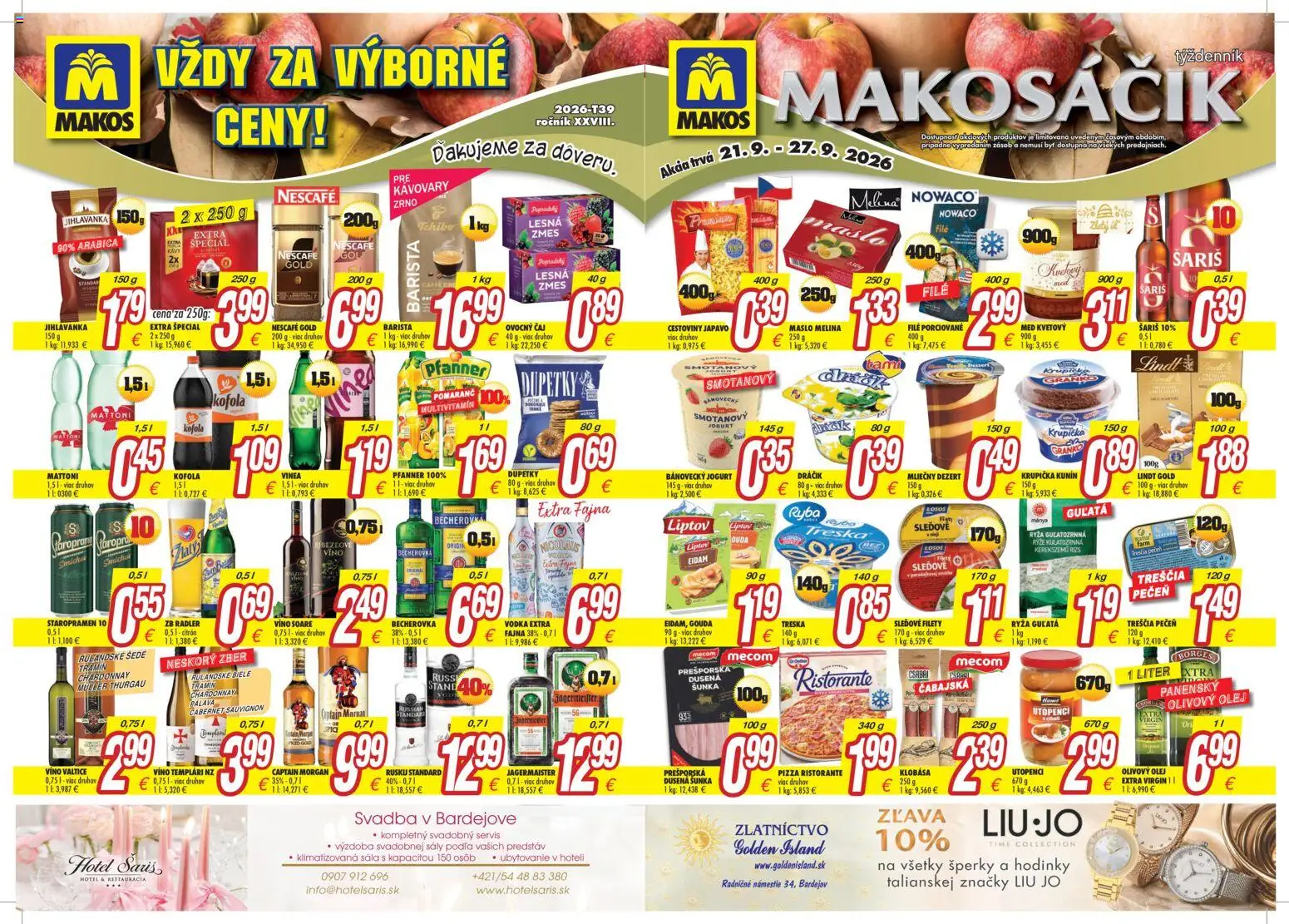 Nové Makos akcie – leták je platný od 21.09.2026 | Strana: 1