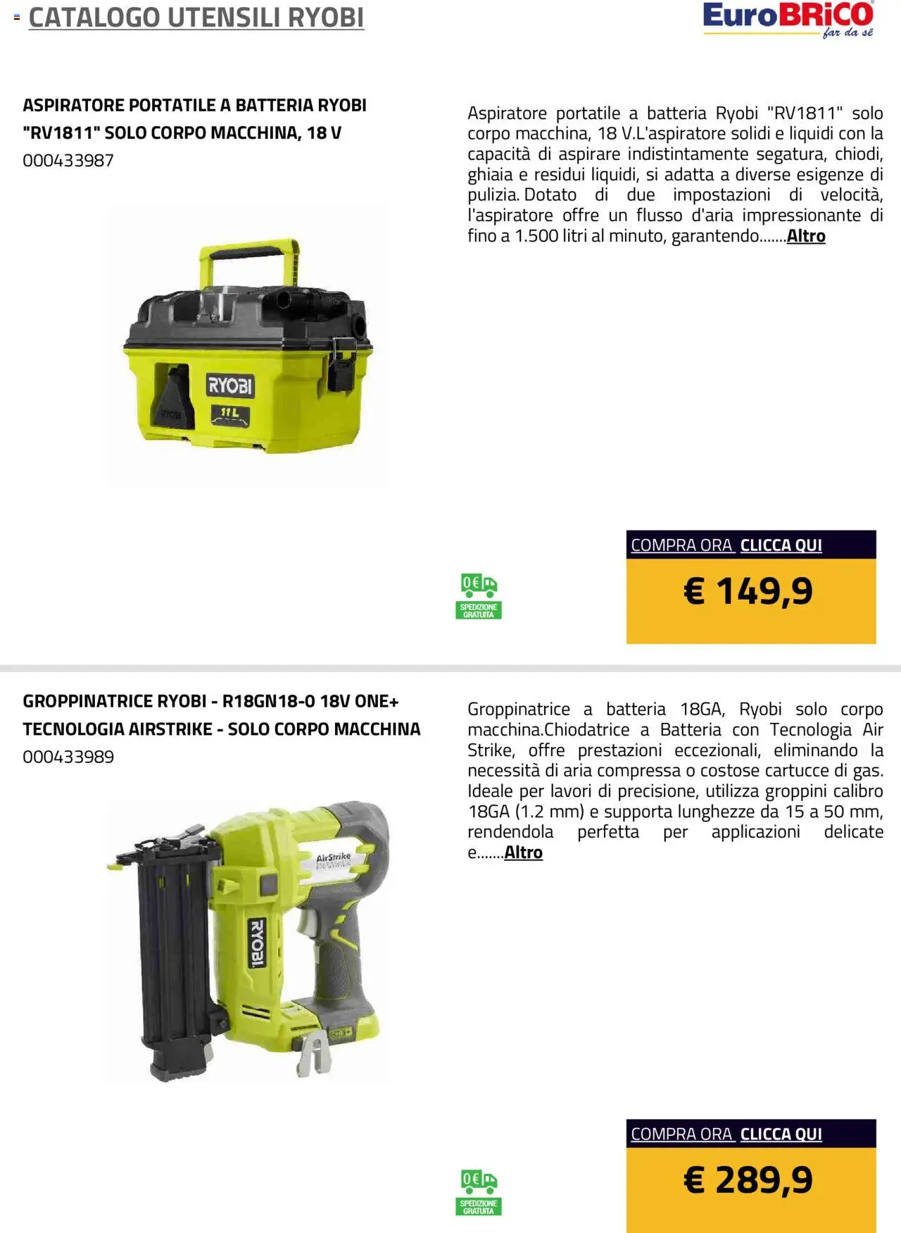 Volantino Eurobrico del 23.07.2025 | Pagina: 68 | Prodotti: Batteria